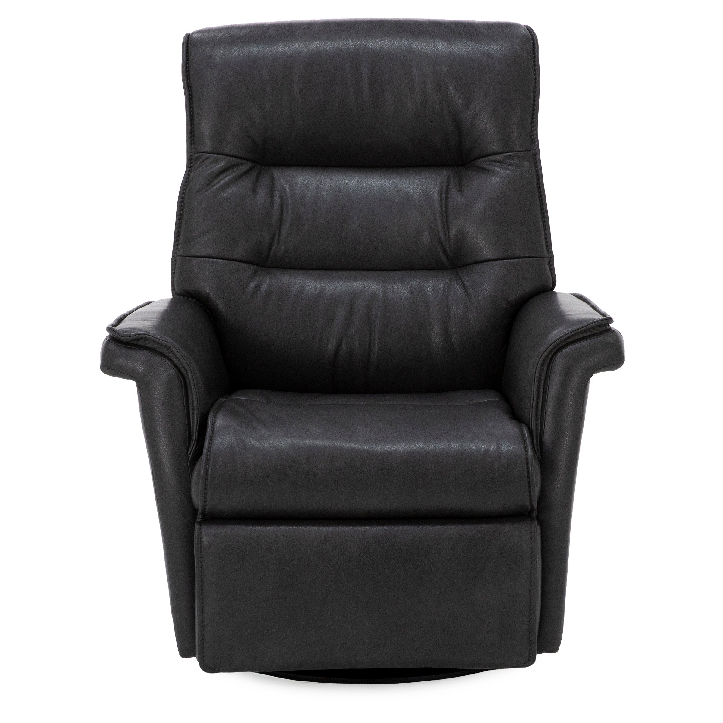 Cairo Leather Large Fully Loaded Swivel Glider Recliner