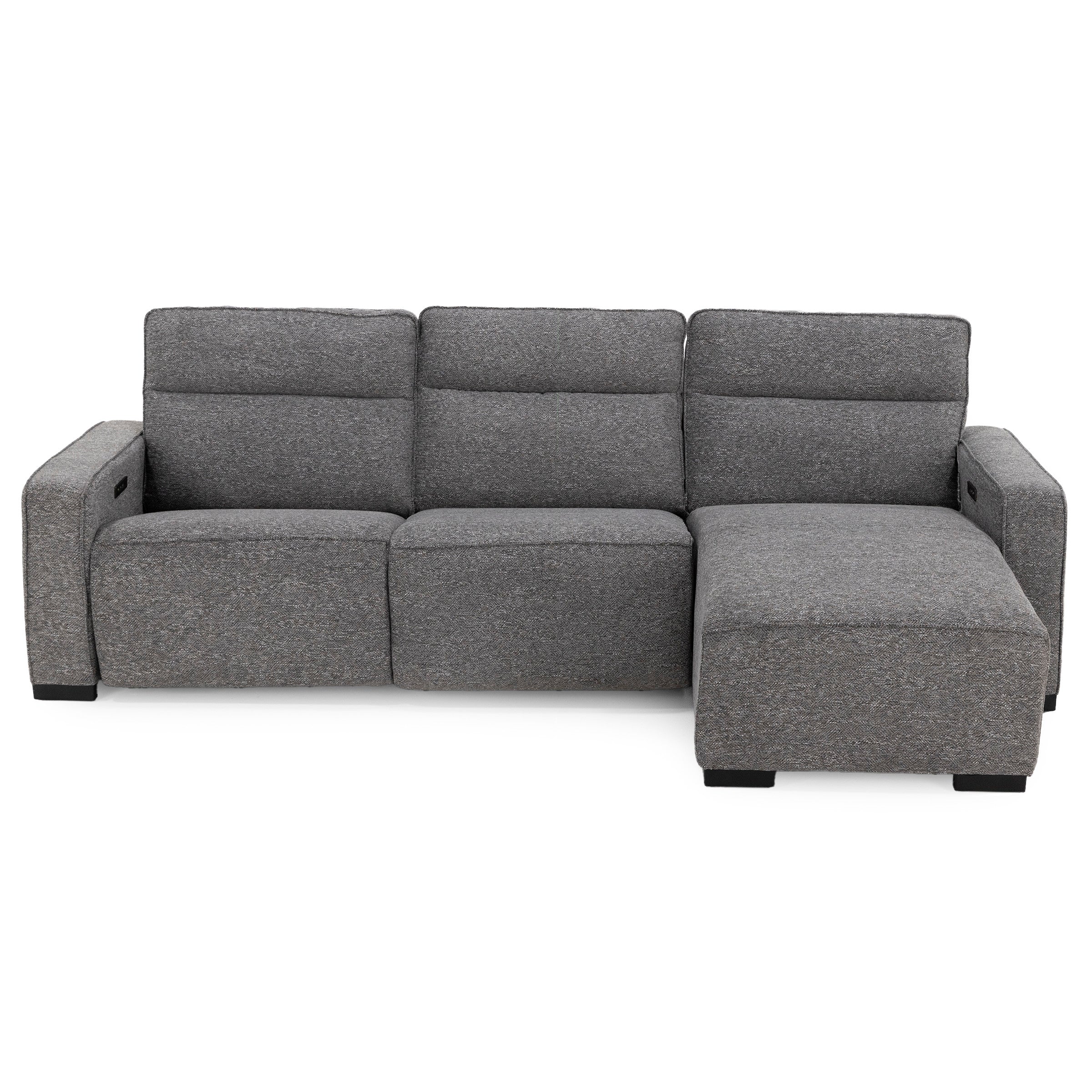 Beckett 3-Pc. Power Headrest Reclining Chaise Sofa