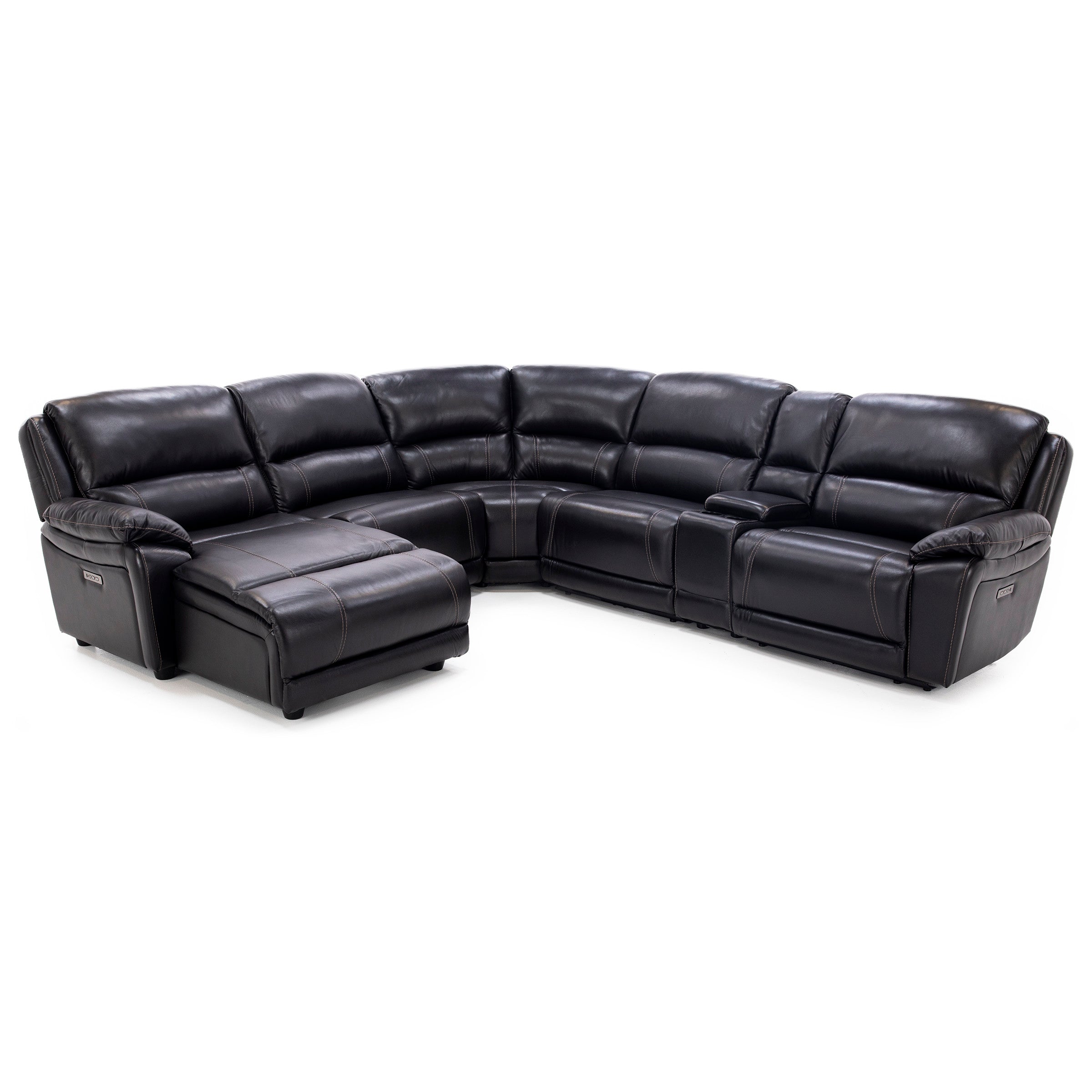 Laredo IV 6-Pc. Leather Power Headrest Reclining Chaise Modular