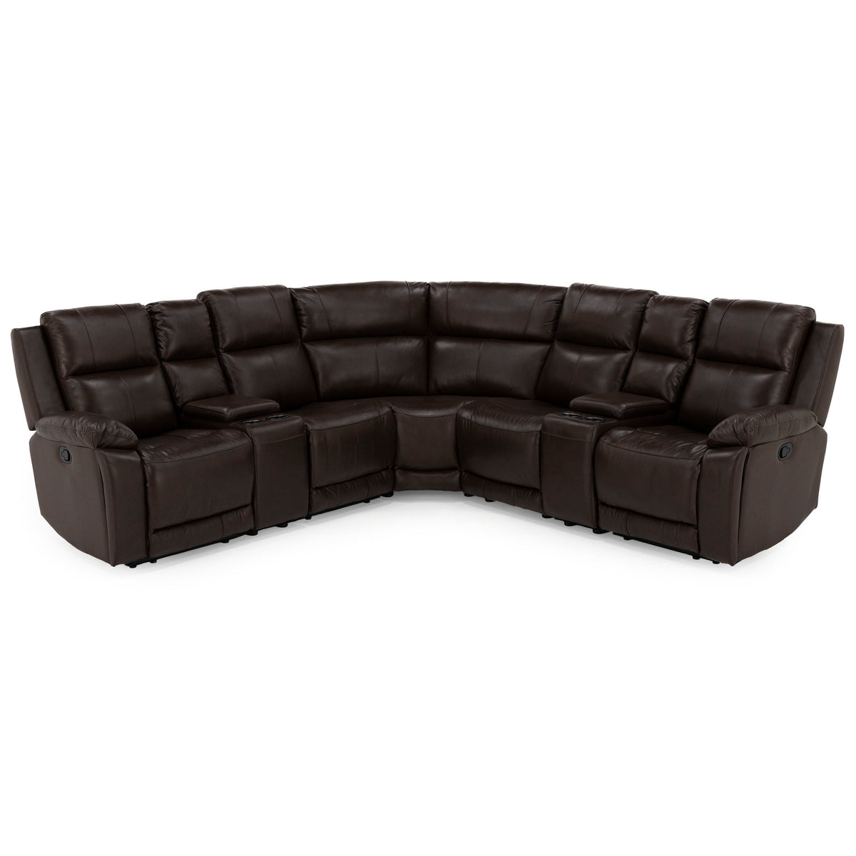 Palace 7-Pc. Leather Reclining Modular