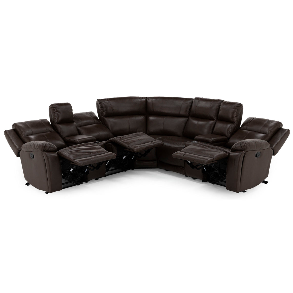 Palace 7-Pc. Leather Reclining Modular