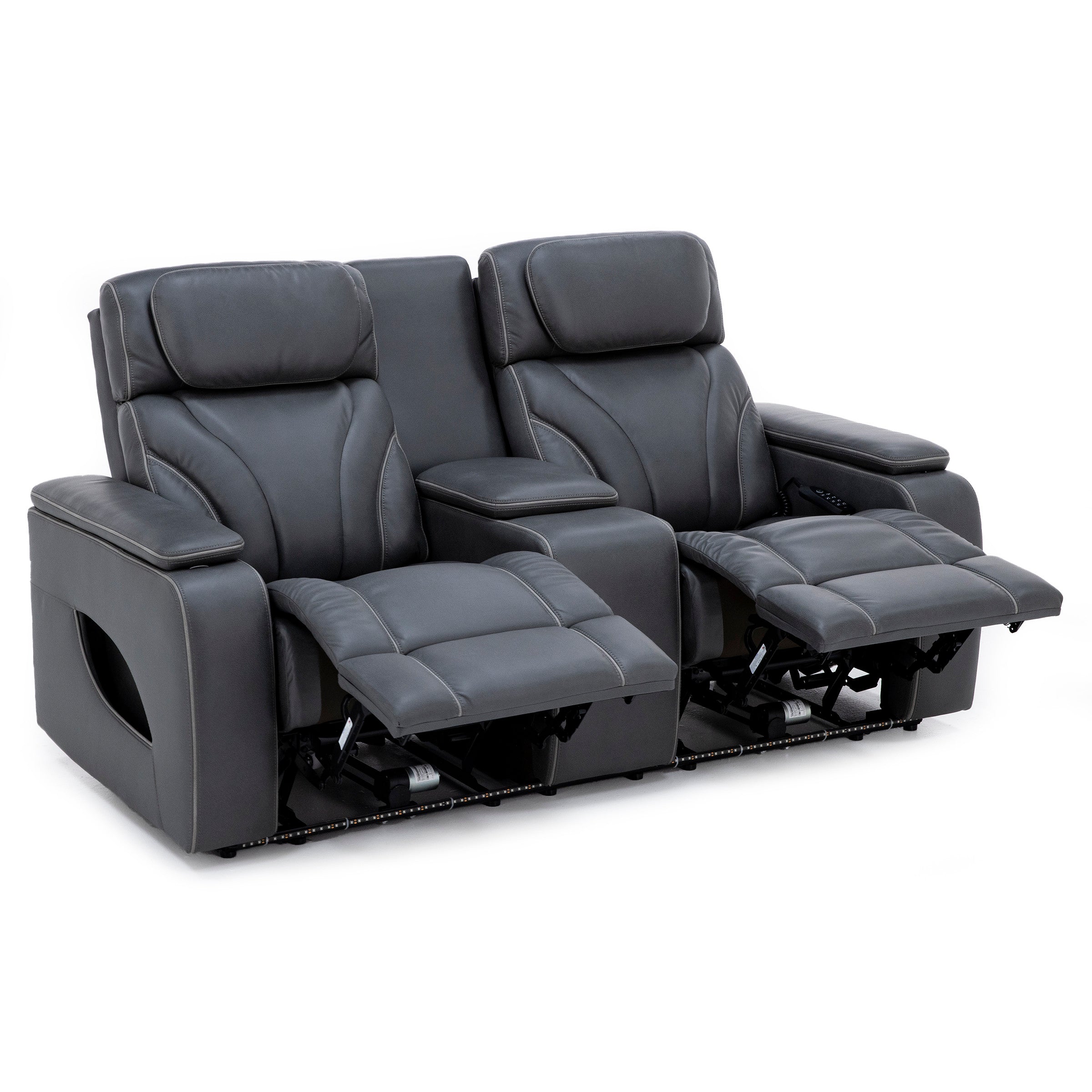 Torino Fully Loaded Zero Gravity Reclining Console Loveseat