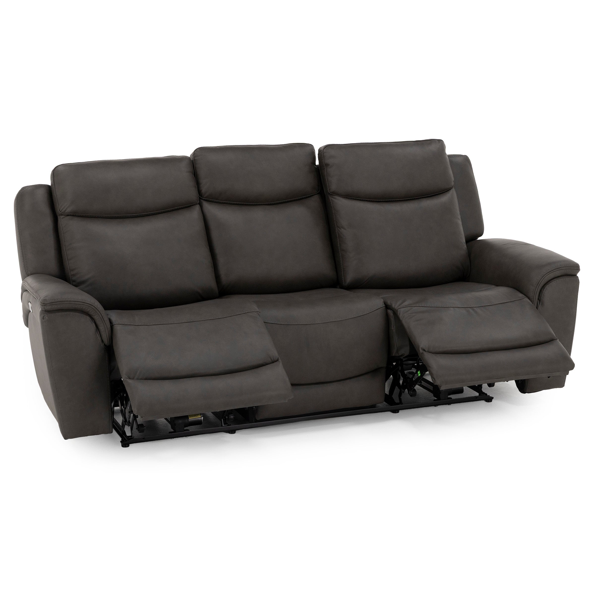 Drew & Jonathan Home Davidson Leather Power Headrest Wall Saver Reclining Sofa