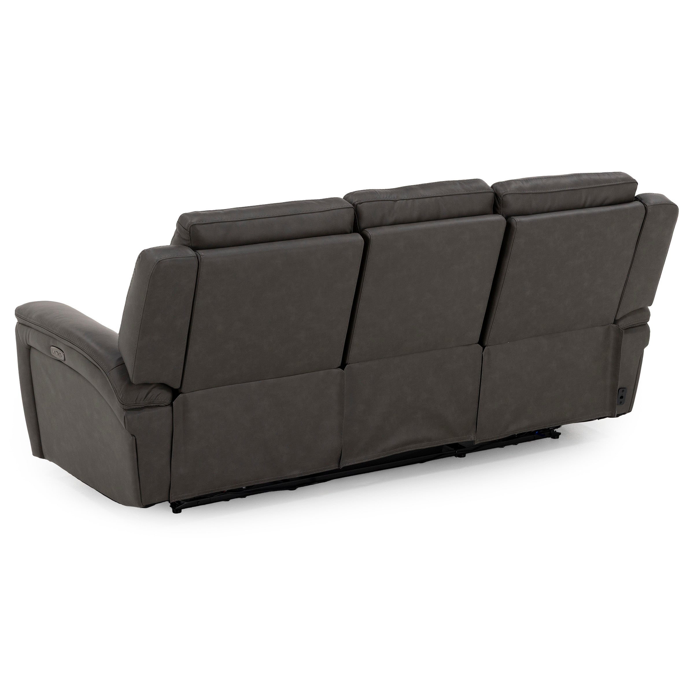 Drew & Jonathan Home Davidson Leather Power Headrest Wall Saver Reclining Sofa