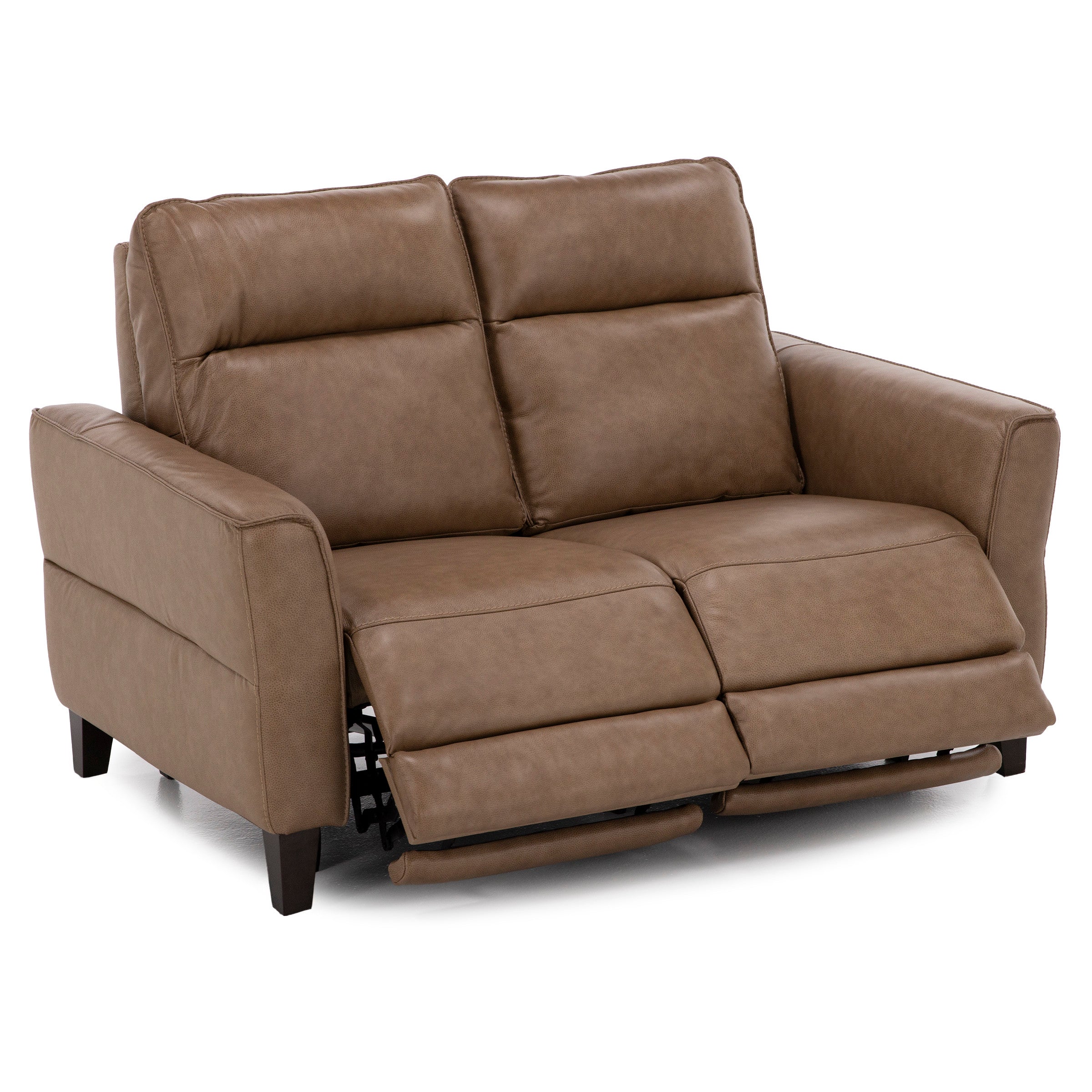 New York Leather Power Headrest Reclining Loveseat