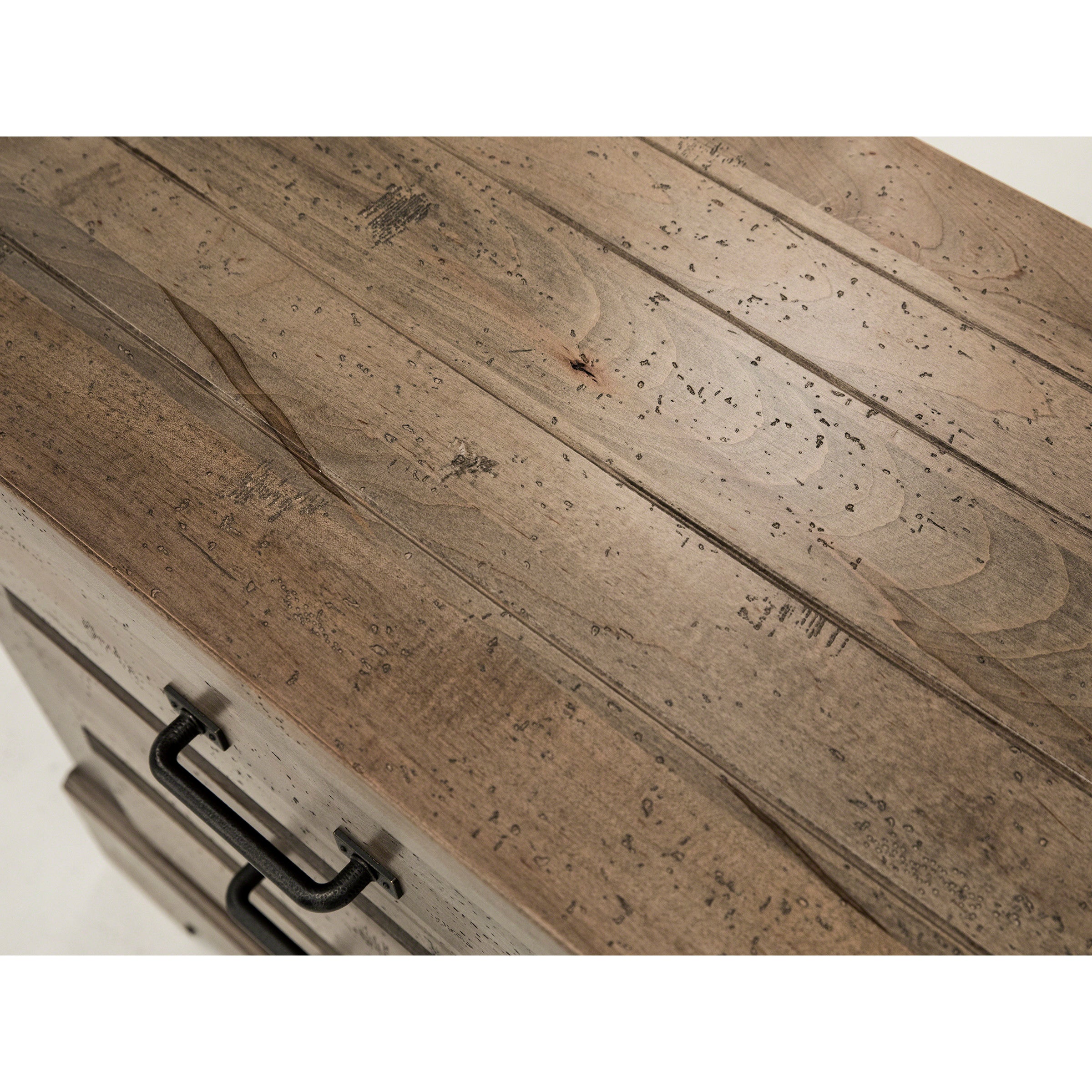 Cool Rustic Nightstand, Grey