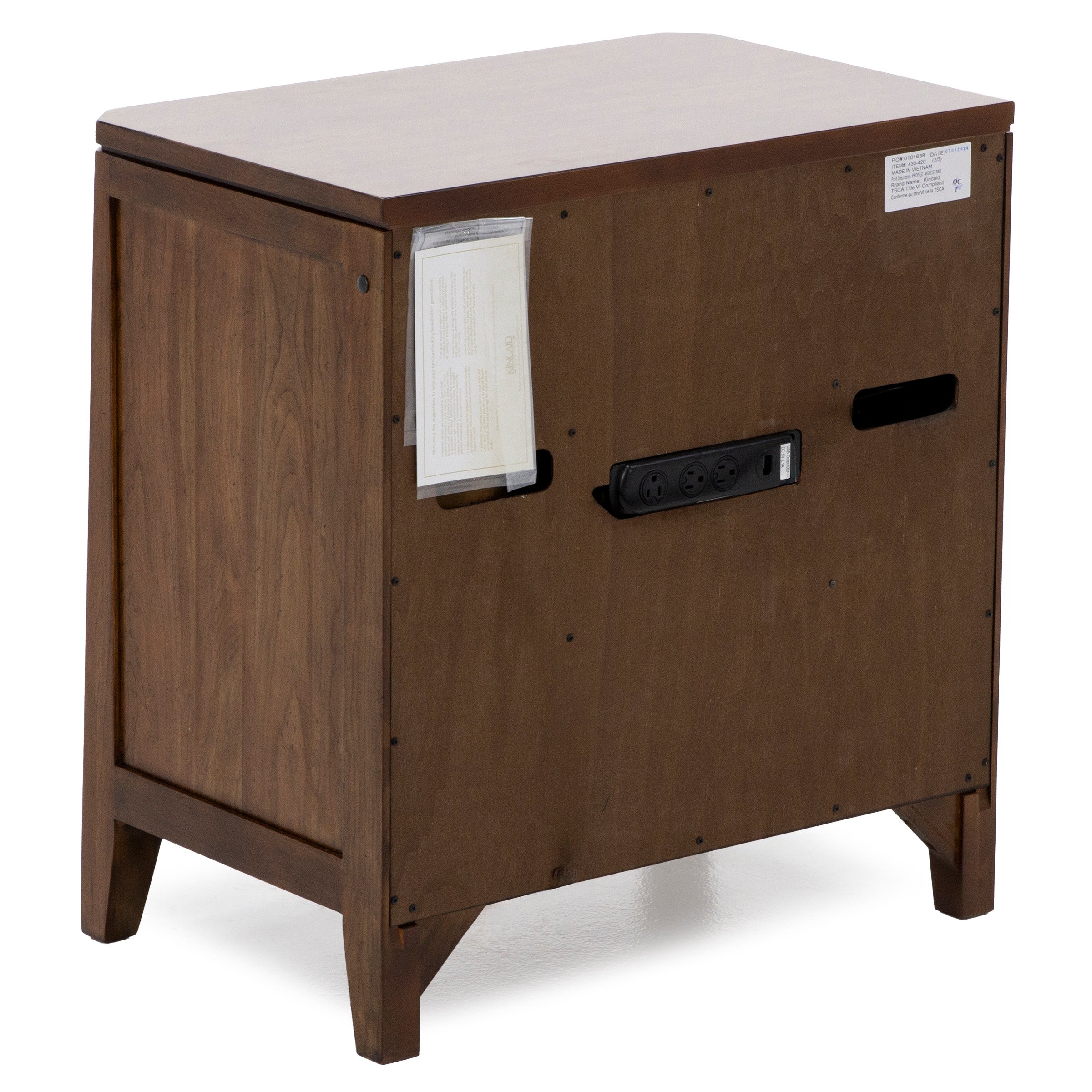 Aspire 3 Drawer Nightstand In Aspire Cherry