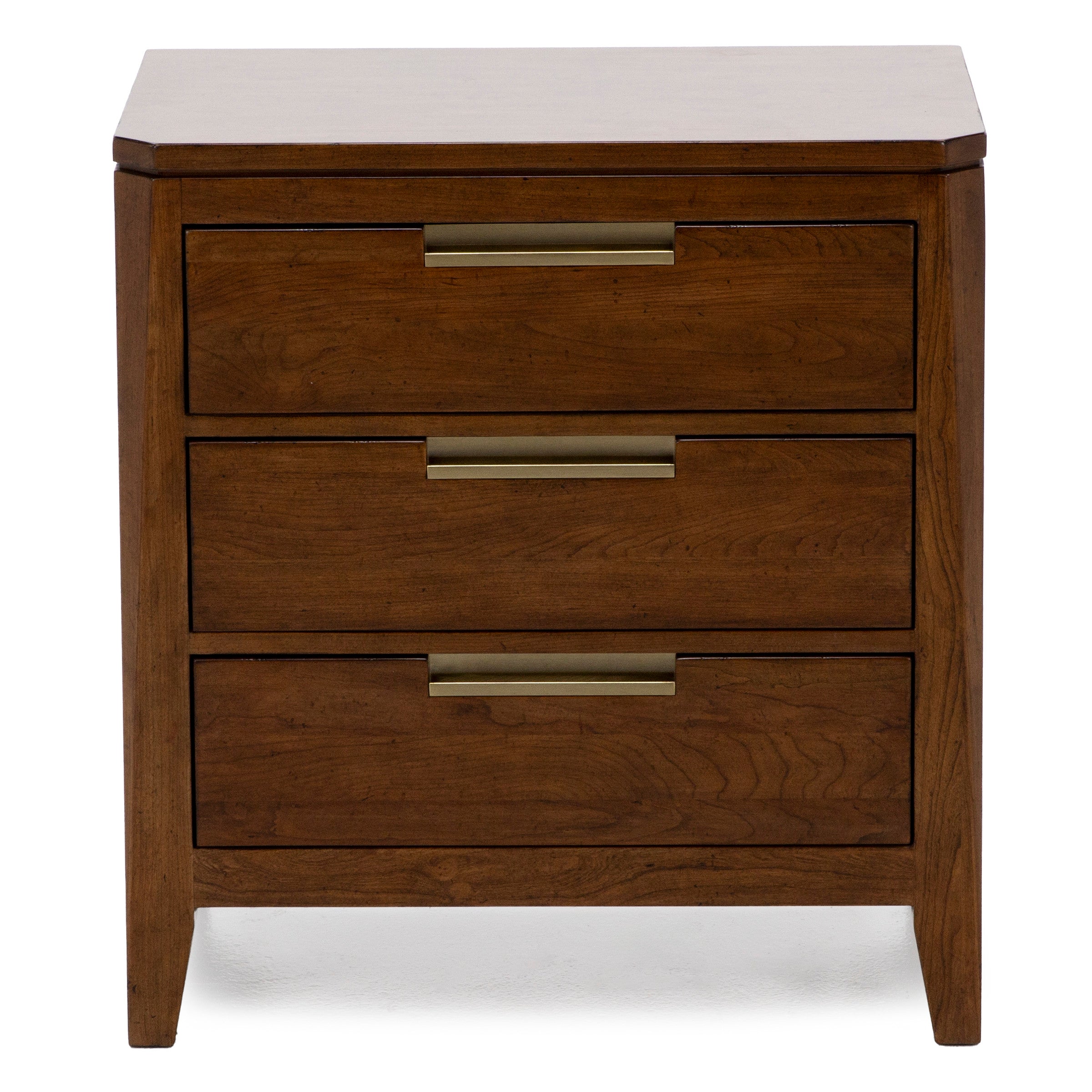 Aspire 3 Drawer Nightstand In Aspire Cherry