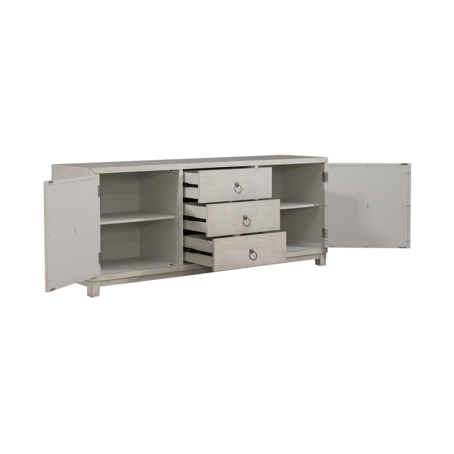 Sundance 72" 2 Door 3 Drawer Accent Cabinet In Antique Linen Finish