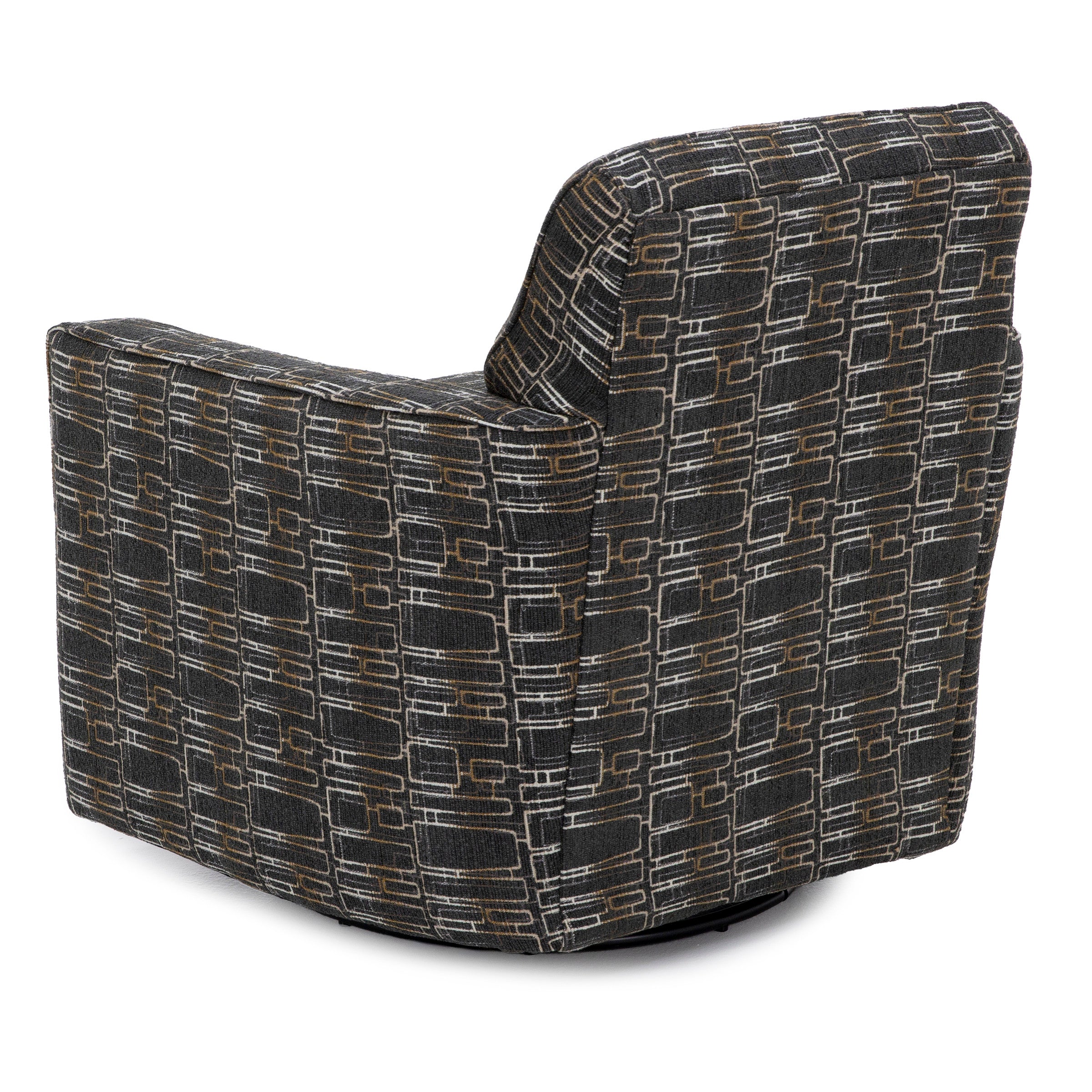 Rhys Swivel Accent Chair in Shadow