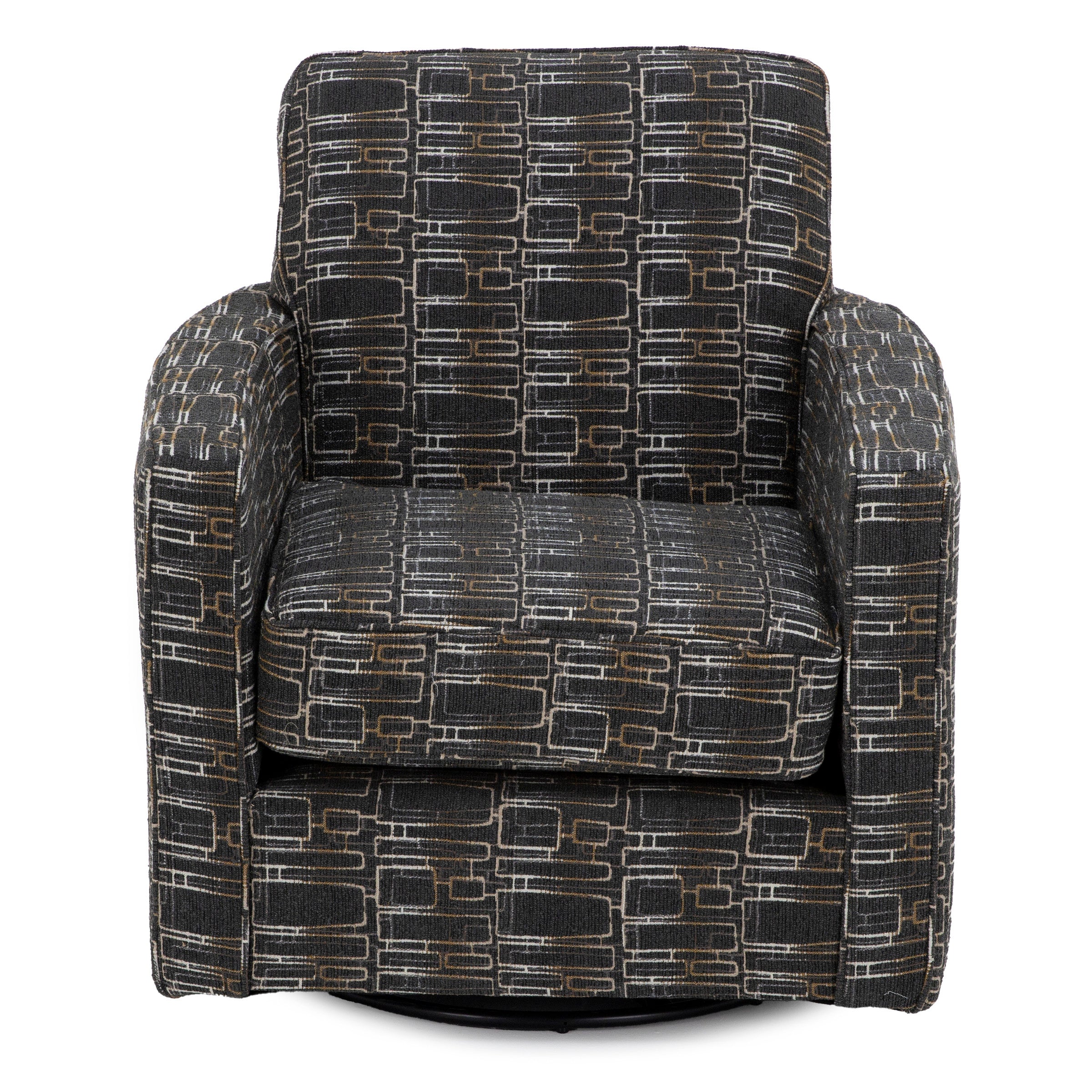 Rhys Swivel Accent Chair in Shadow