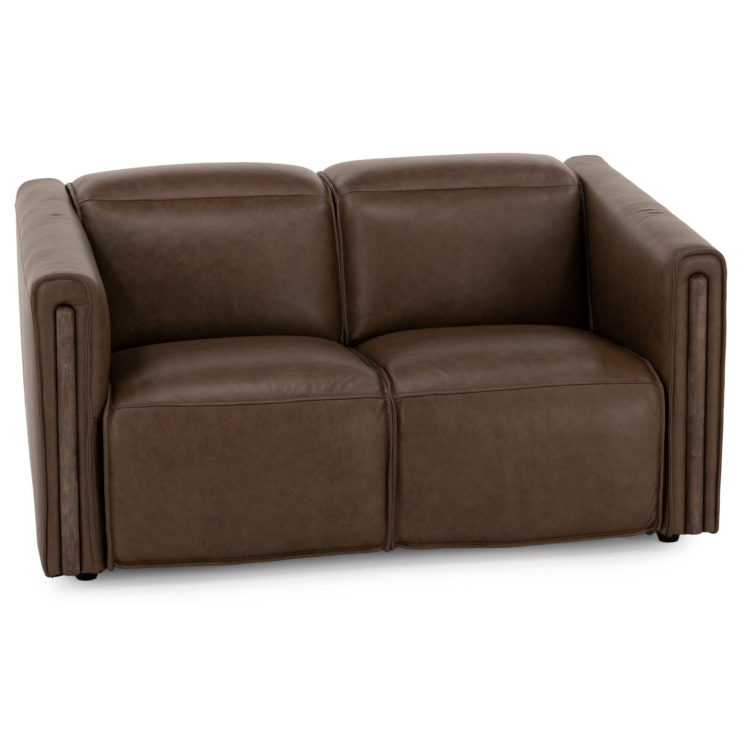 Dallas Leather Power Headrest Wall Saver Reclining Loveseat in Portobello