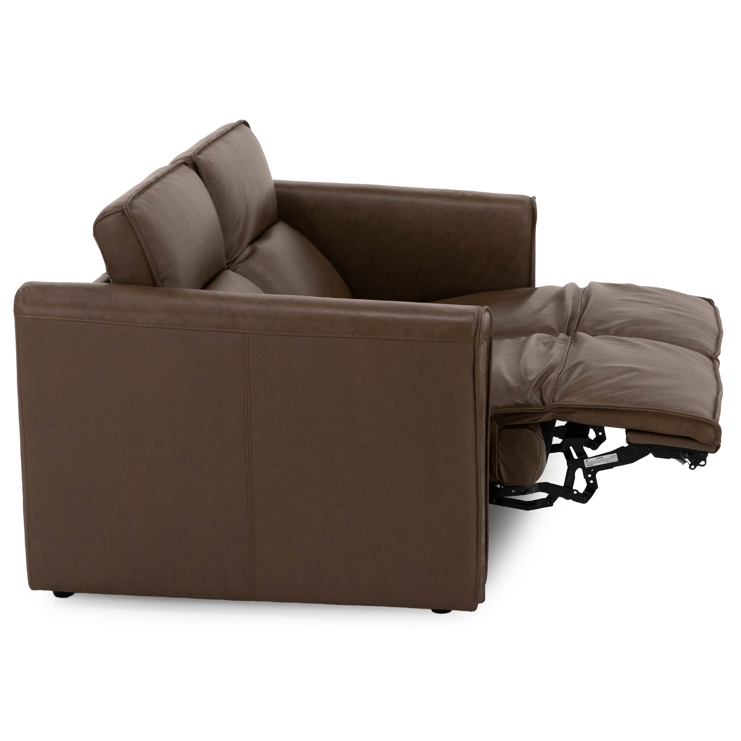 Dallas Leather Power Headrest Wall Saver Reclining Loveseat in Portobello
