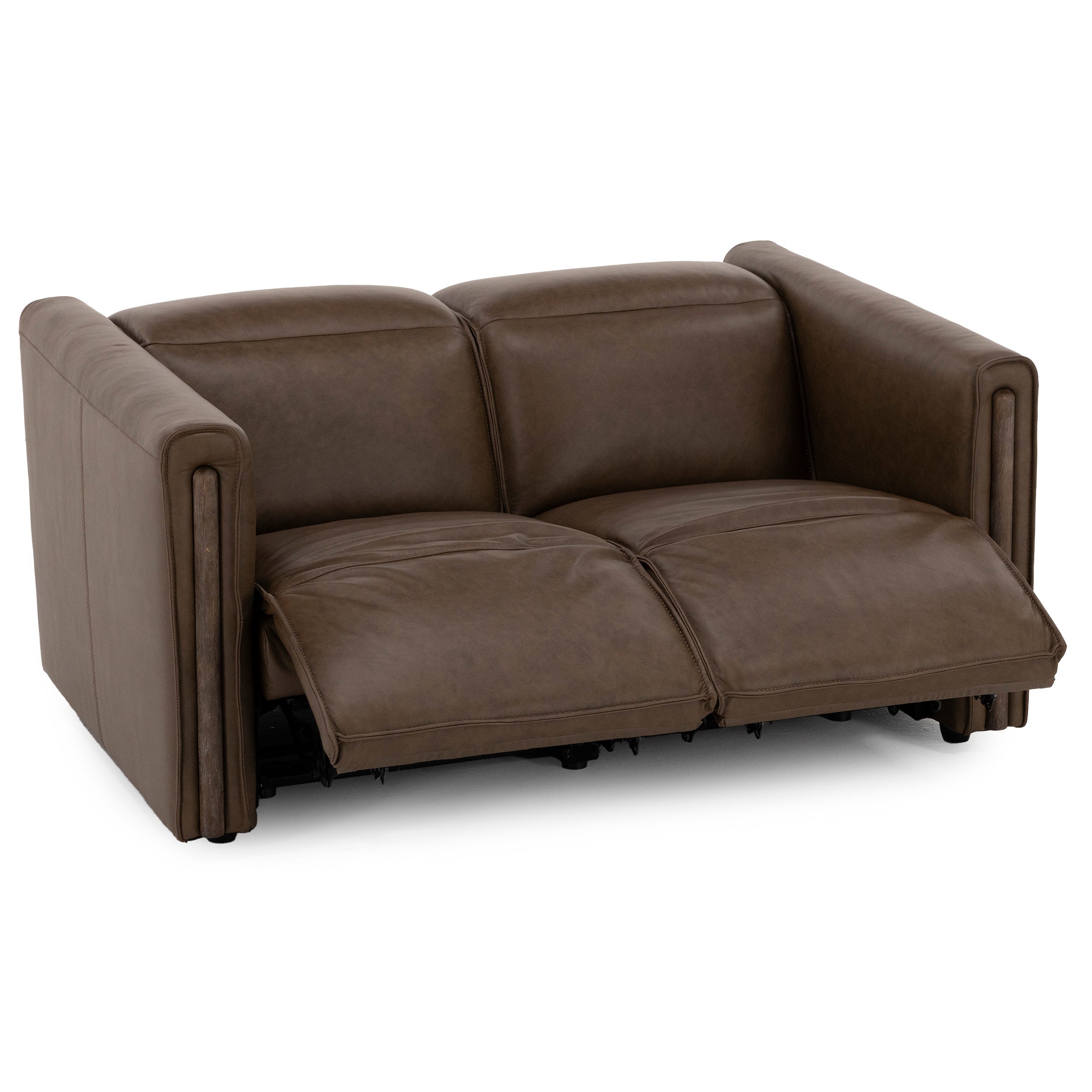 Dallas Leather Power Headrest Wall Saver Reclining Loveseat in Portobello