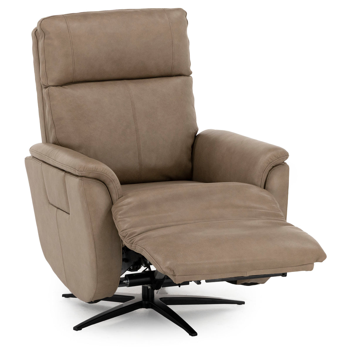 Zen Cove Leather Fully Loaded Swivel Recliner with Heat, Massage, Storage Console and Wireless Remote