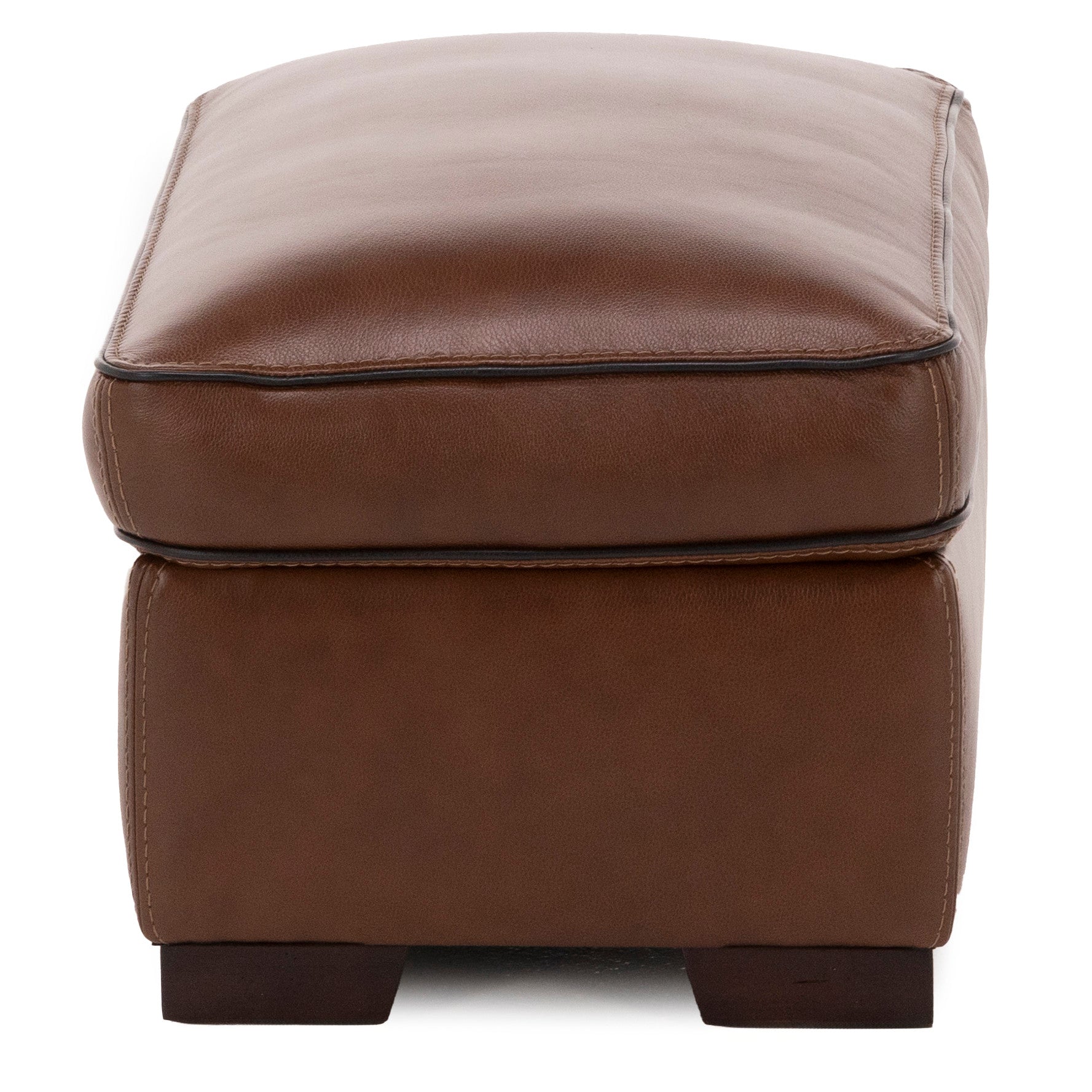 Piper Leather Ottoman