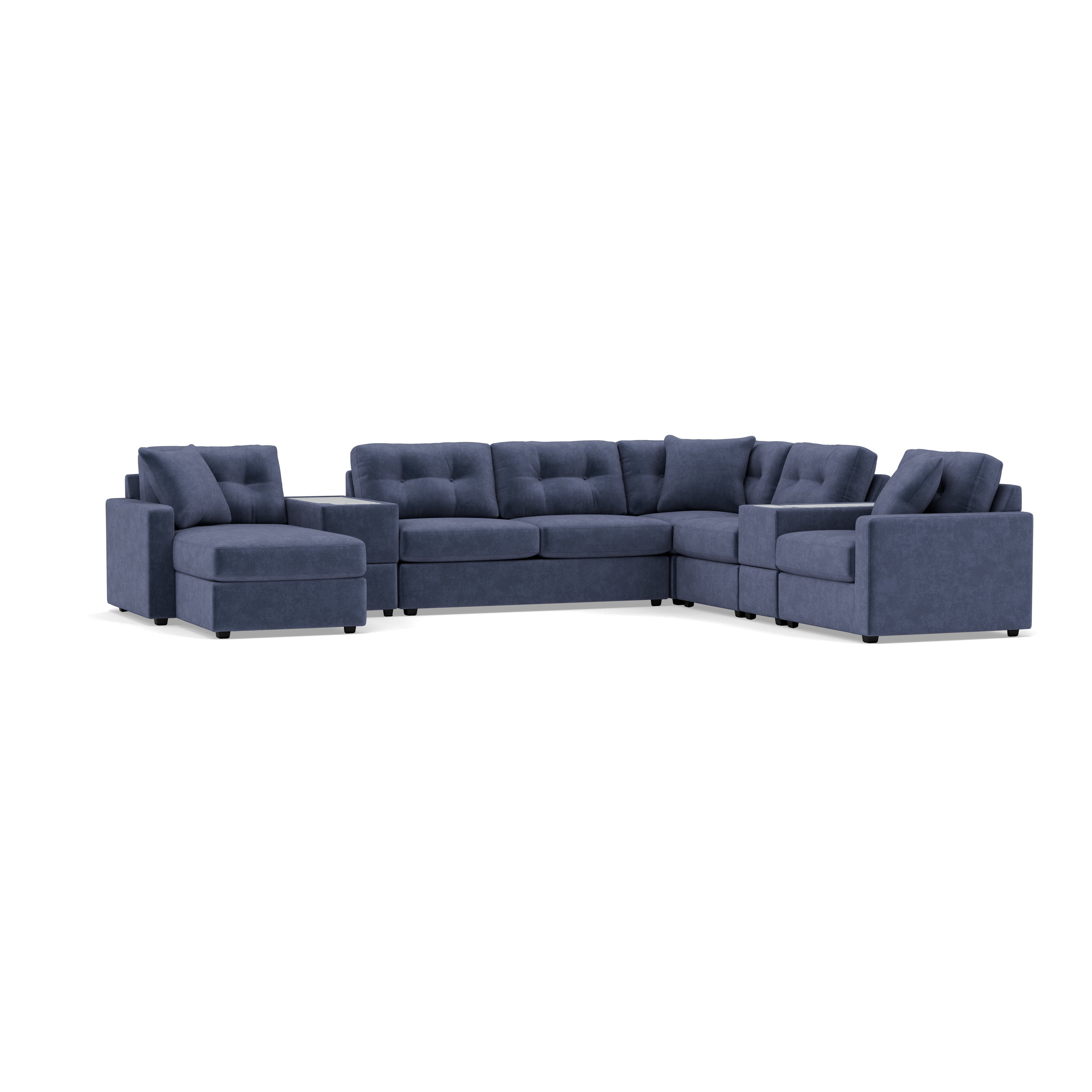 Drew & Jonathan Home Modular One 7-Pc. Sectional With Memory Foam Sleeper