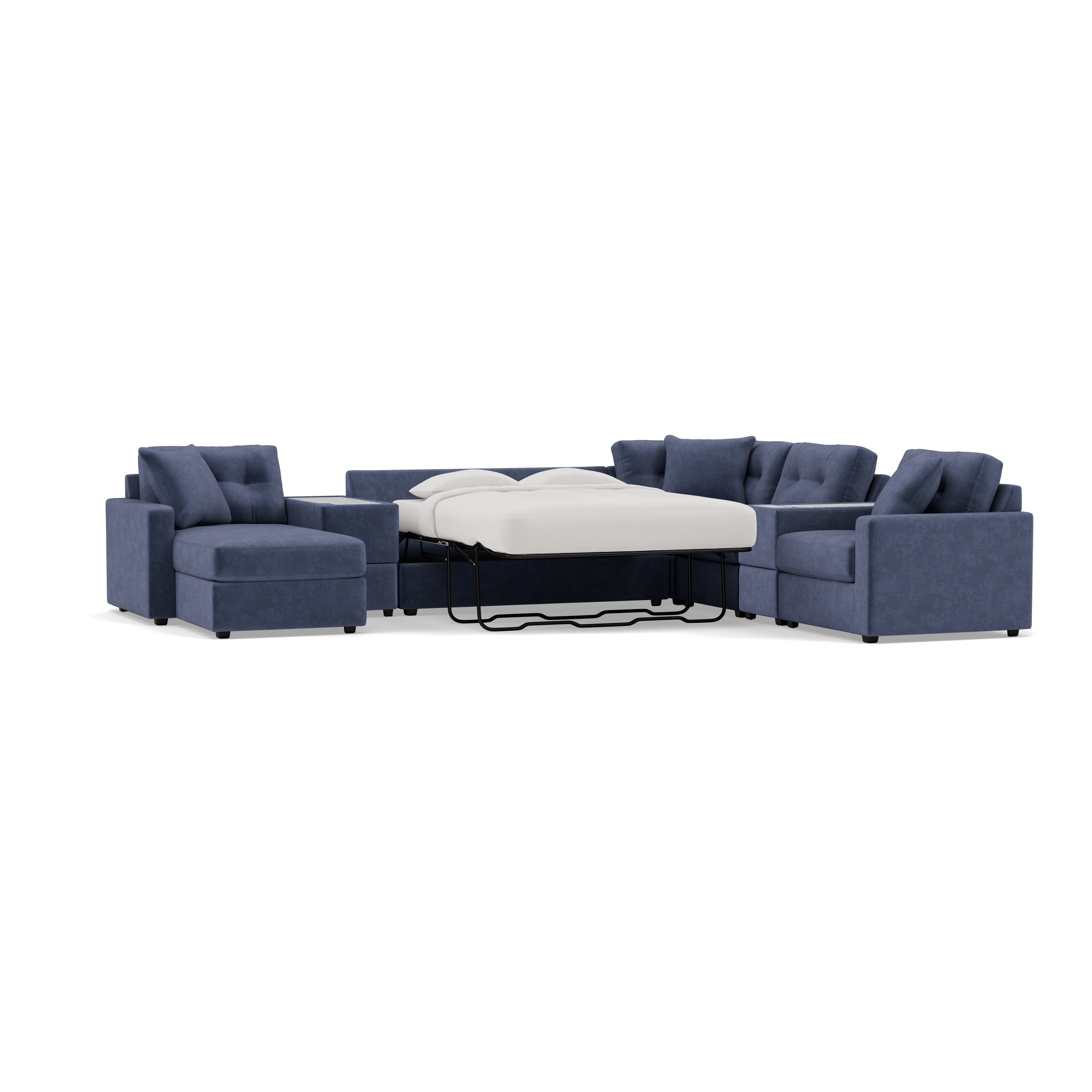 Drew & Jonathan Home Modular One 7-Pc. Sectional With Memory Foam Sleeper