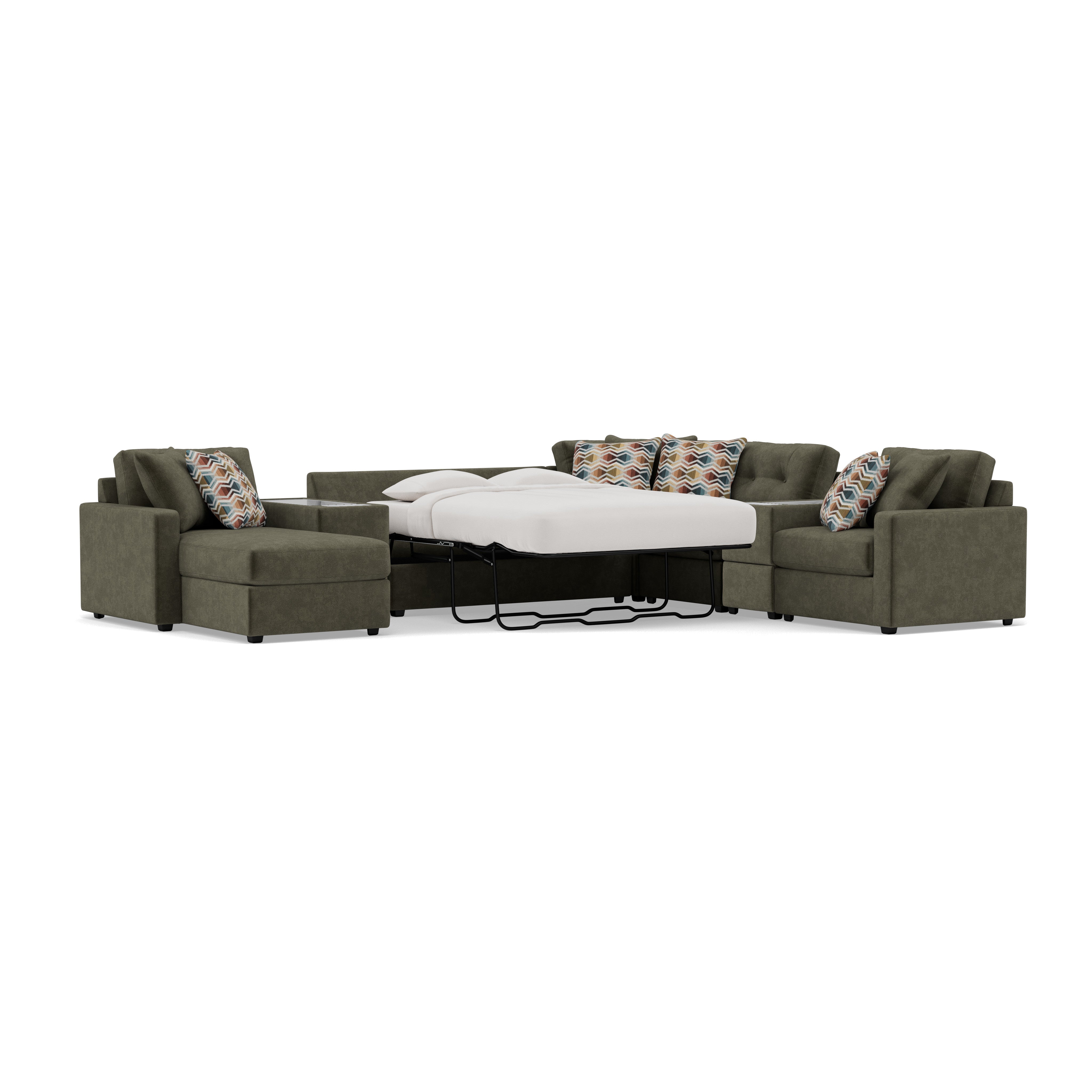 Drew & Jonathan Home Modular One 9-Pc. Wall Saver Power Reclining Sectional With Memory Foam Sleeper