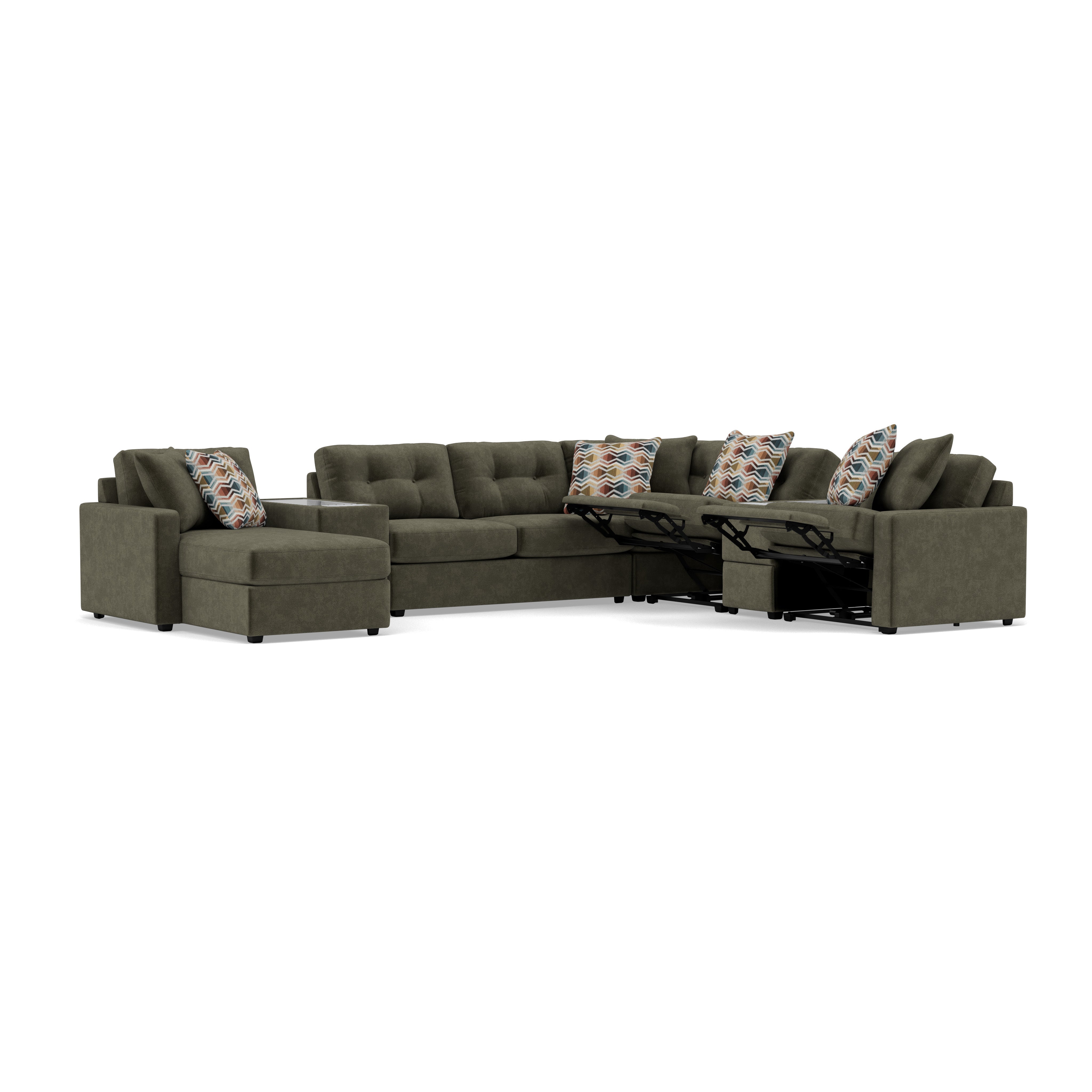 Drew & Jonathan Home Modular One 9-Pc. Wall Saver Power Reclining Sectional With Memory Foam Sleeper