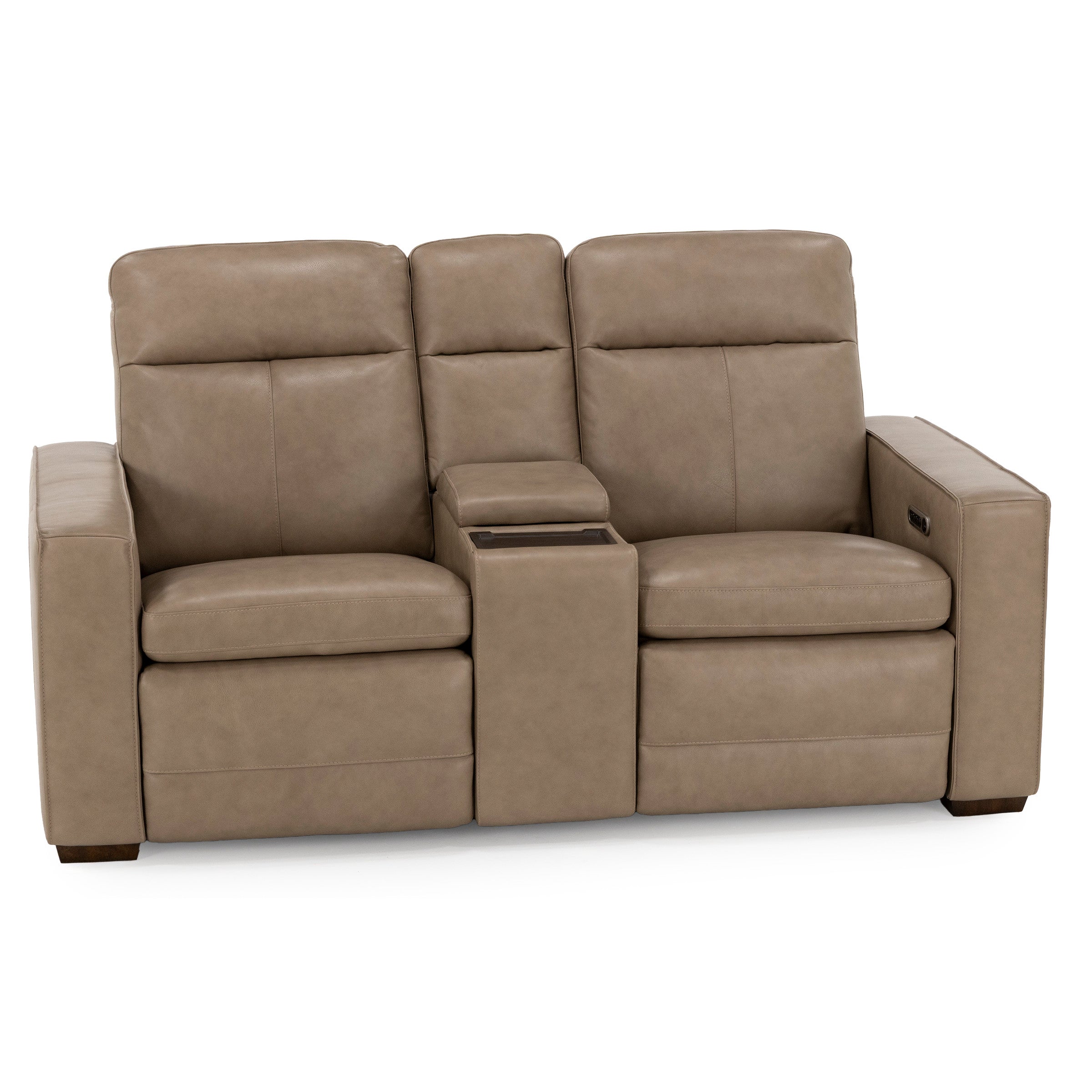 Flexsteel Dutchess Leather Fully Loaded Console Reclining Loveseat