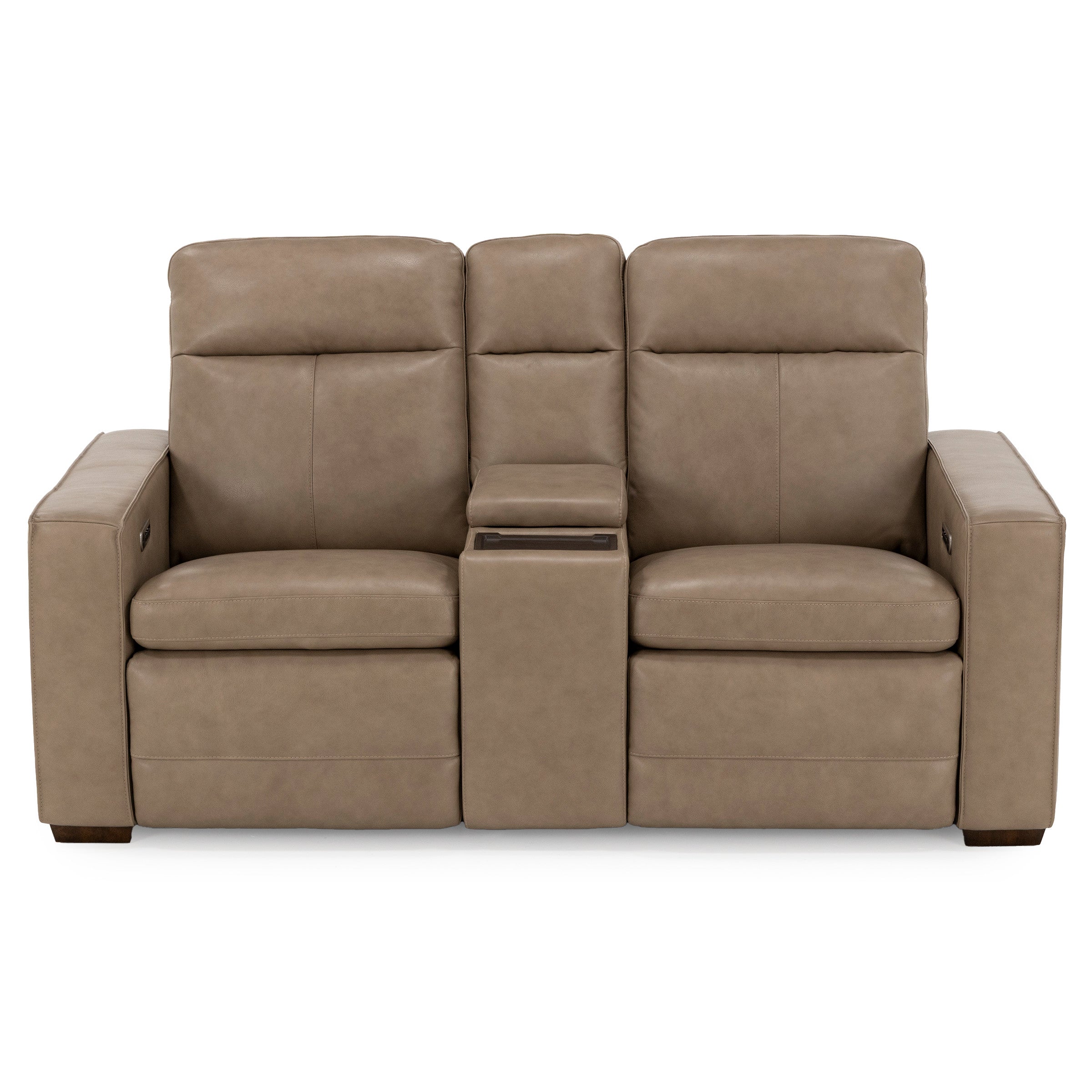 Flexsteel Dutchess Leather Fully Loaded Console Reclining Loveseat