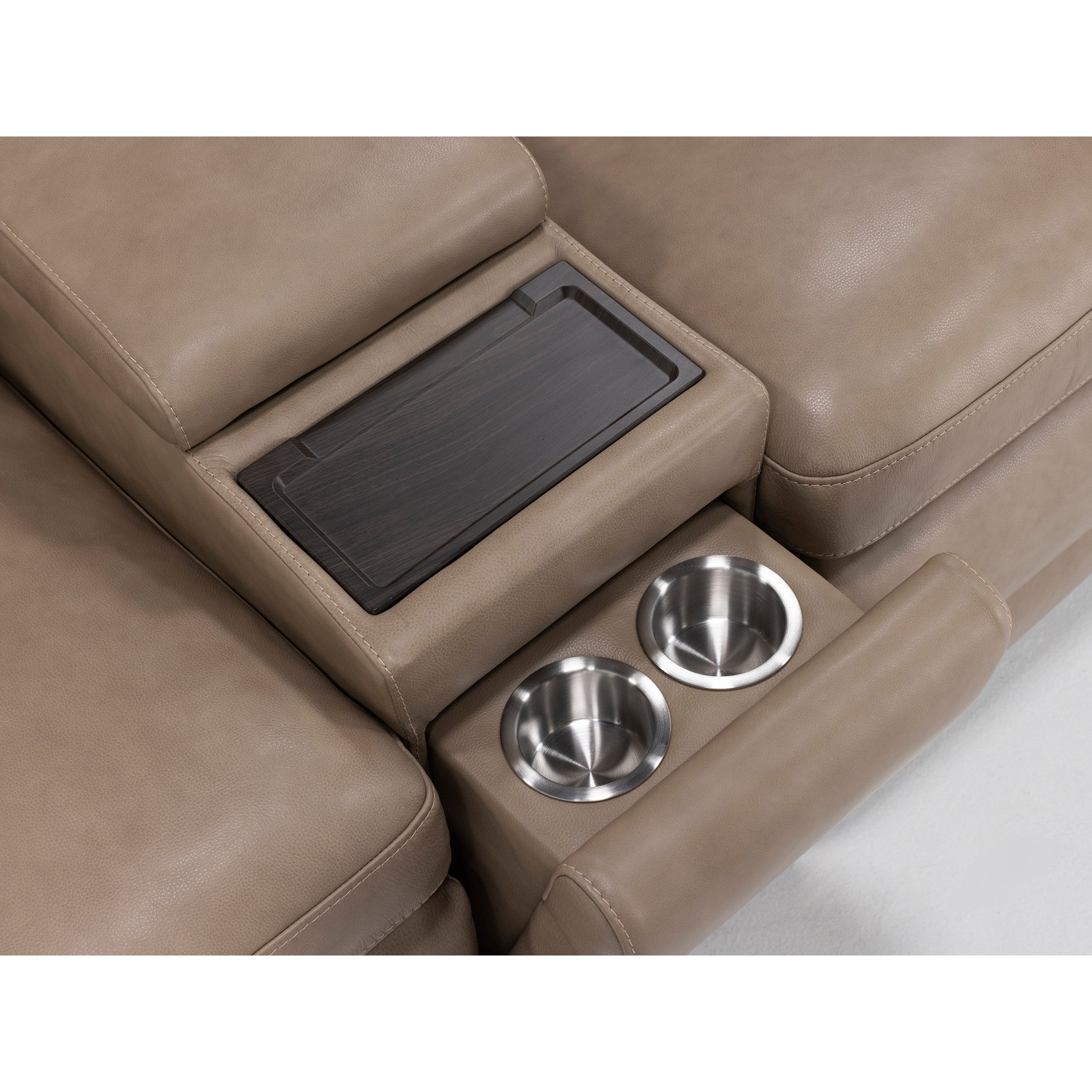 Flexsteel Dutchess Leather Fully Loaded Console Reclining Loveseat