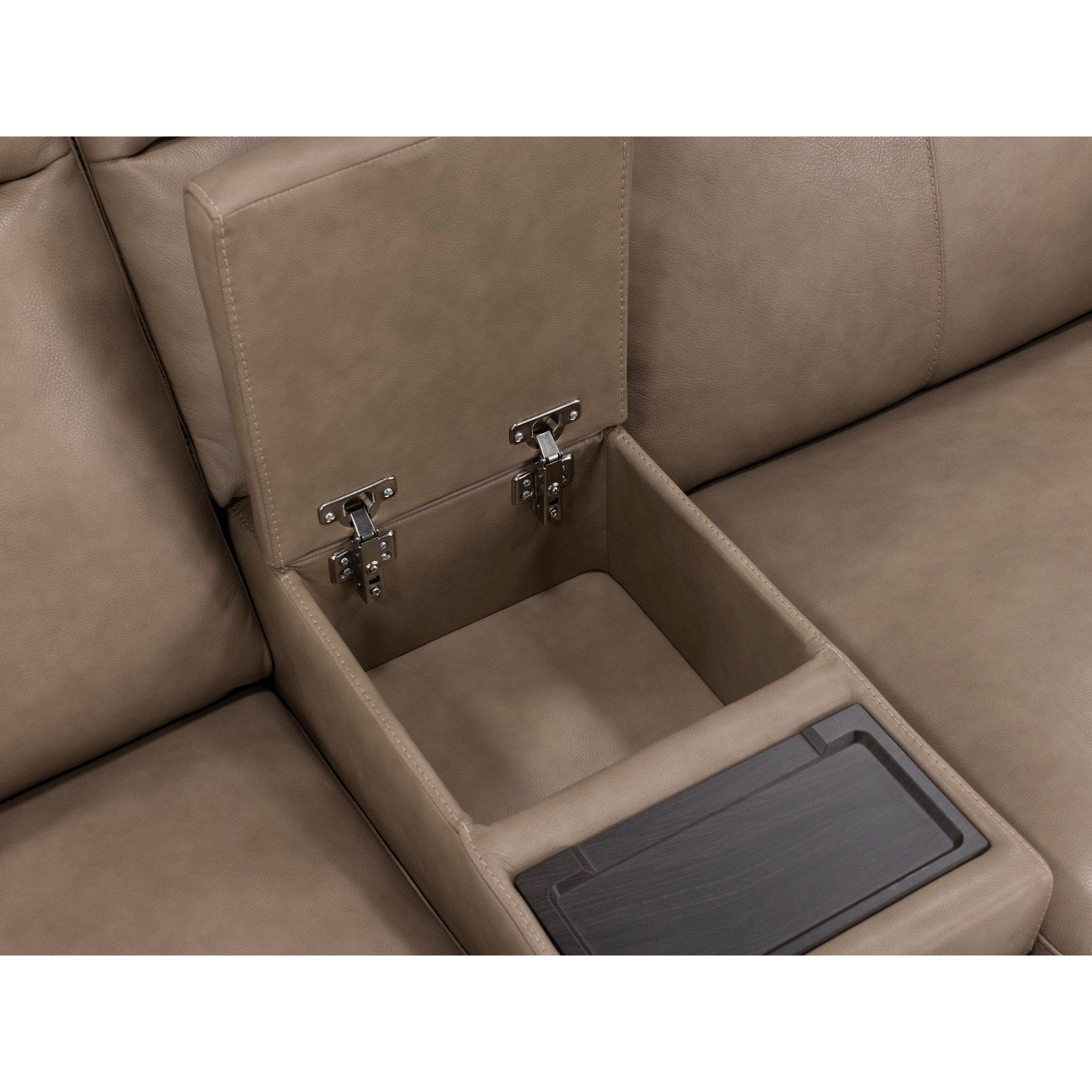 Flexsteel Dutchess Leather Fully Loaded Console Reclining Loveseat