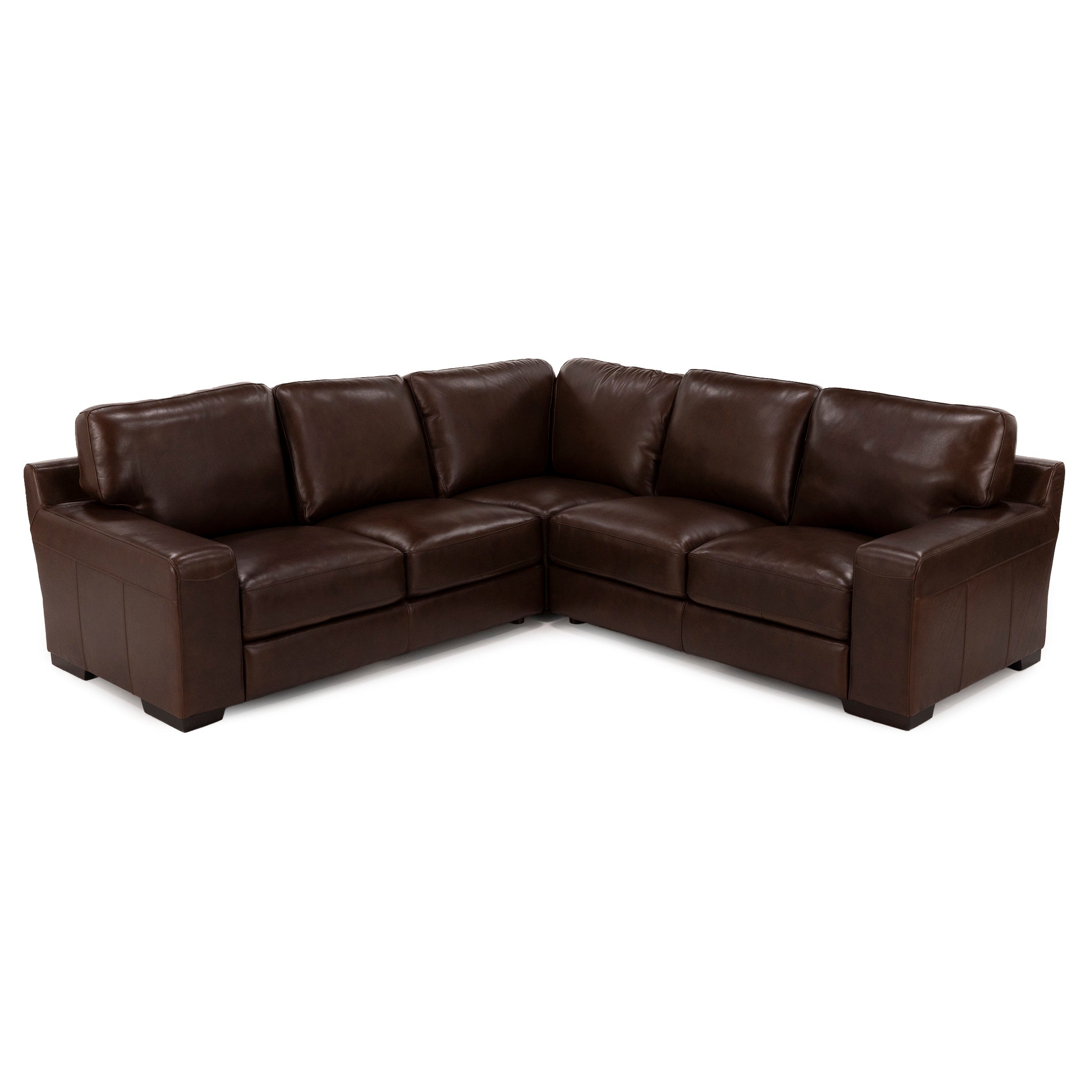 Rainier 3-Pc. Leather Sectional