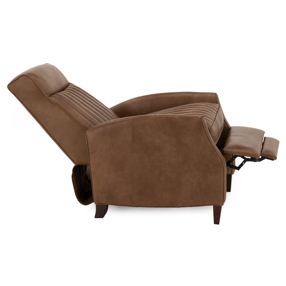 Damon Leather Push Back High Leg Recliner