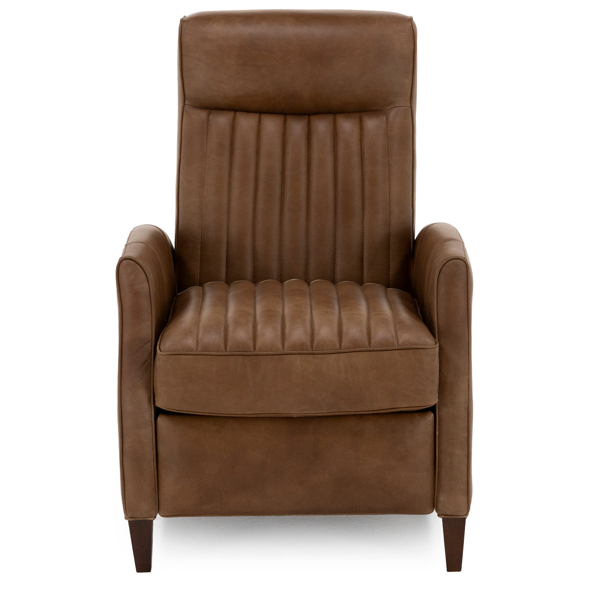 Damon Leather Push Back High Leg Recliner