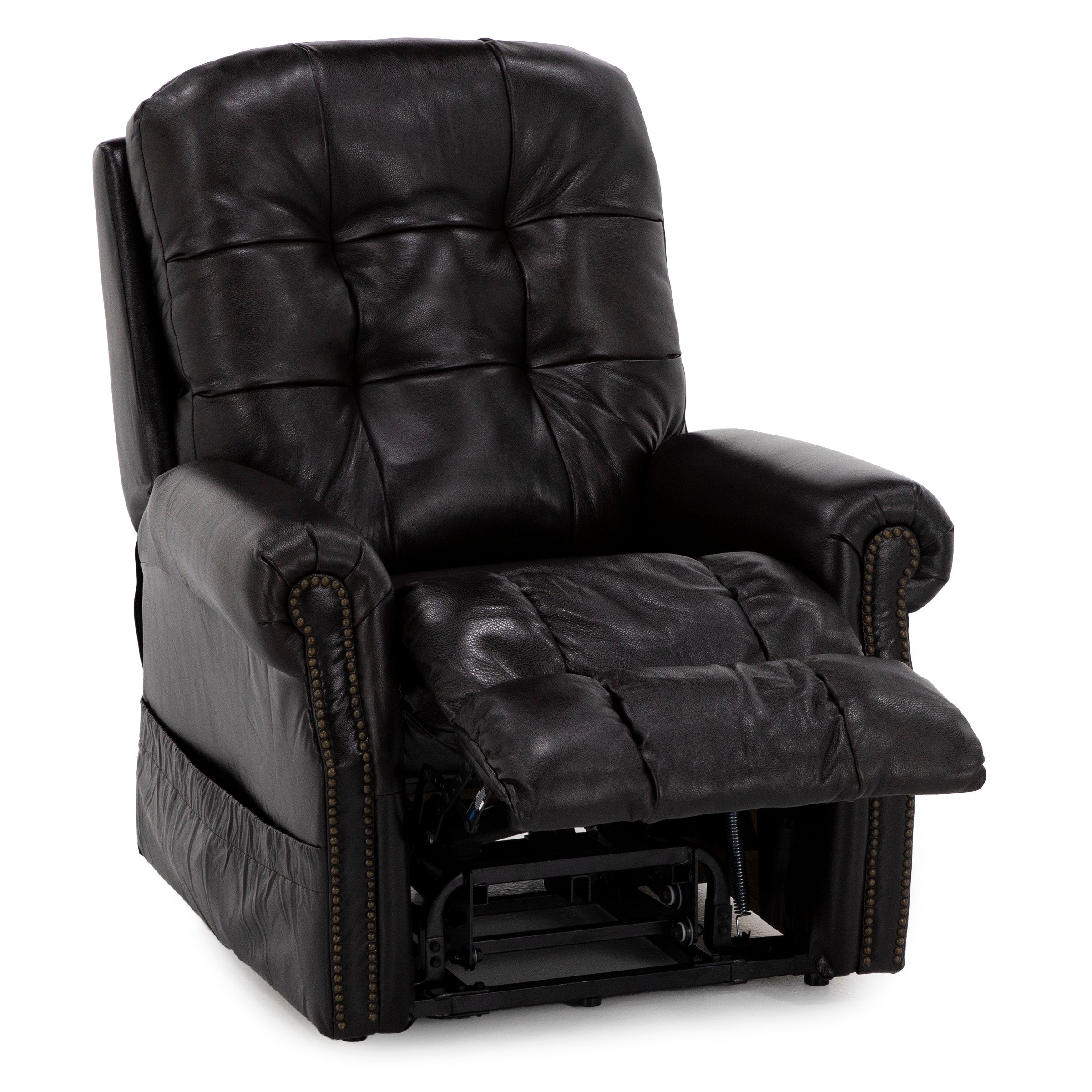 Murray Leather Tufted Lift Chair With Heat And Massage