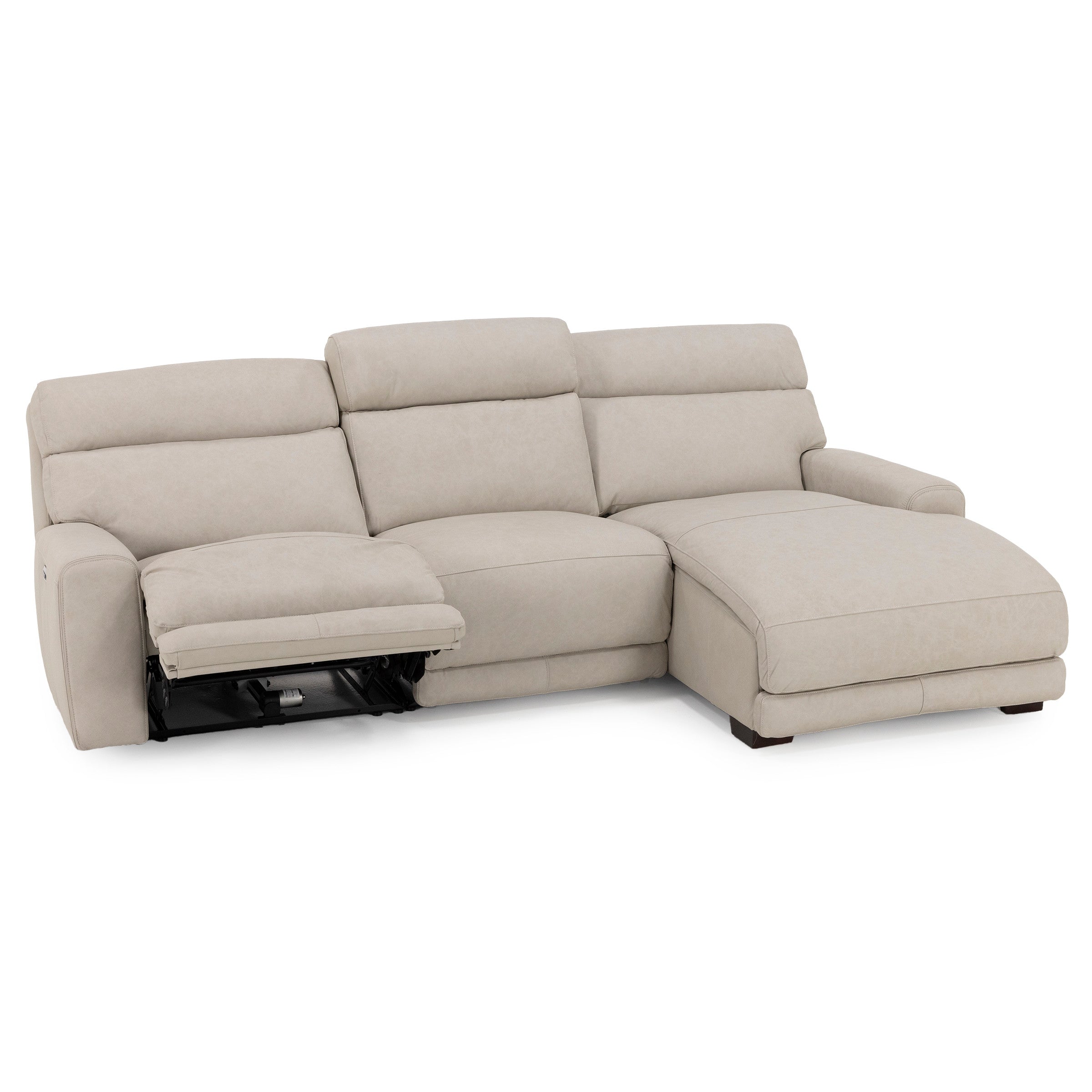 Morrow 3-Pc. Leather Fully Loaded Zero Gravity Reclining Chaise Sofa