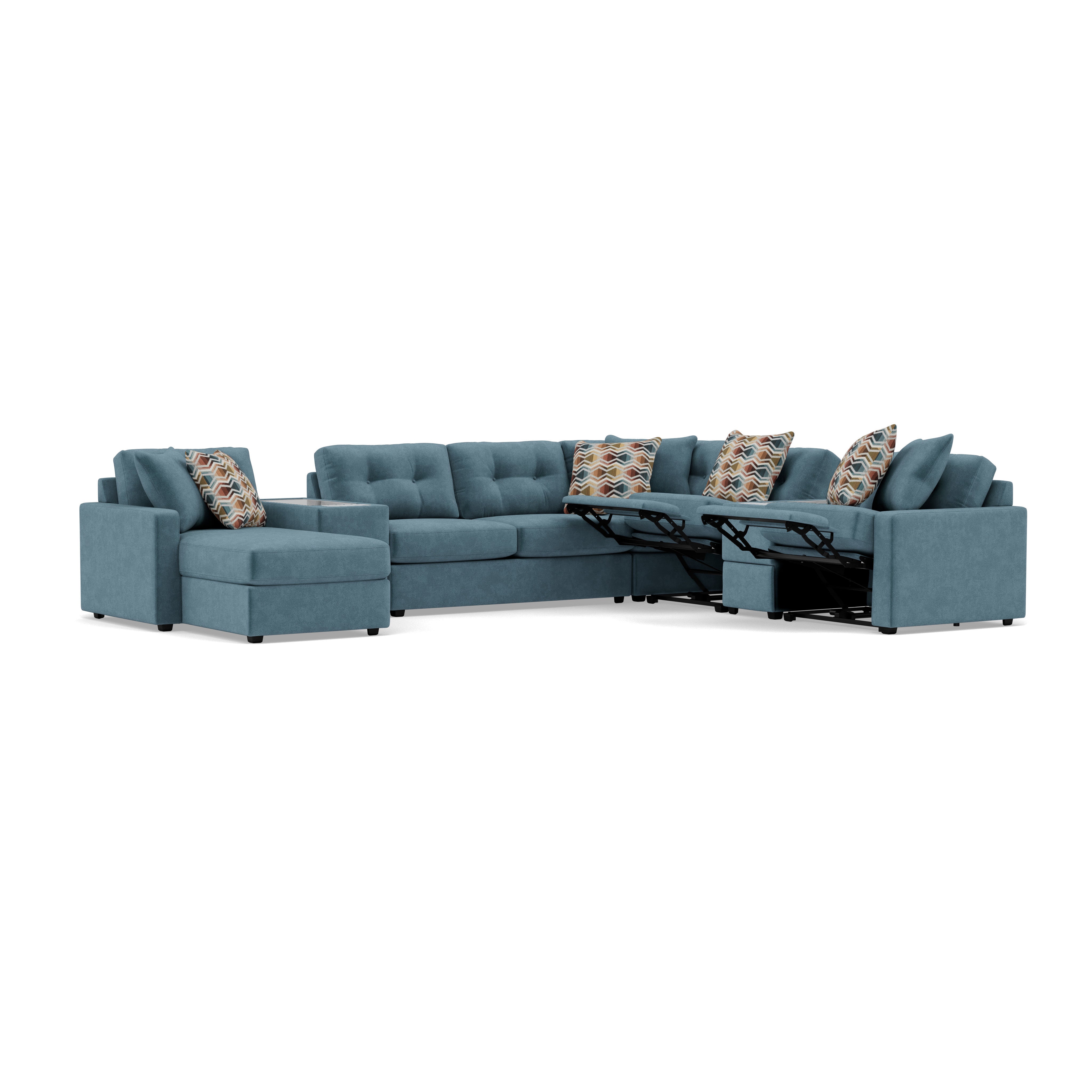 Drew & Jonathan Home Modular One 9-Pc. Wall Saver Power Reclining Sectional With Memory Foam Sleeper