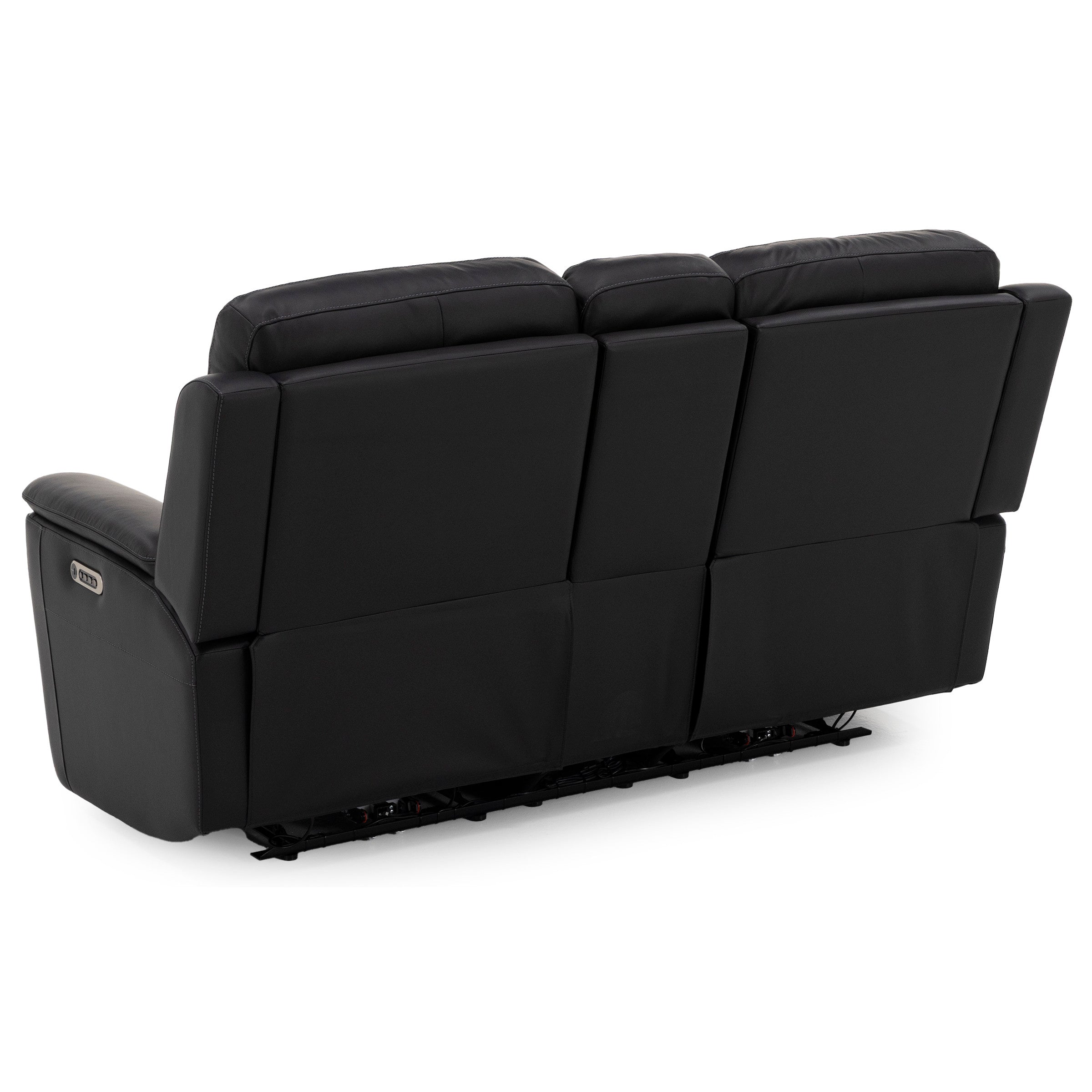 Flexsteel Hank Leather Fully Loaded Zero Gravity Console Reclining Loveseat