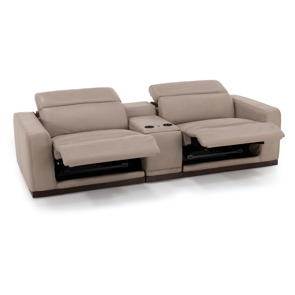 Dexter 3-Pc. Leather Power Headrest Console Reclining Loveseat