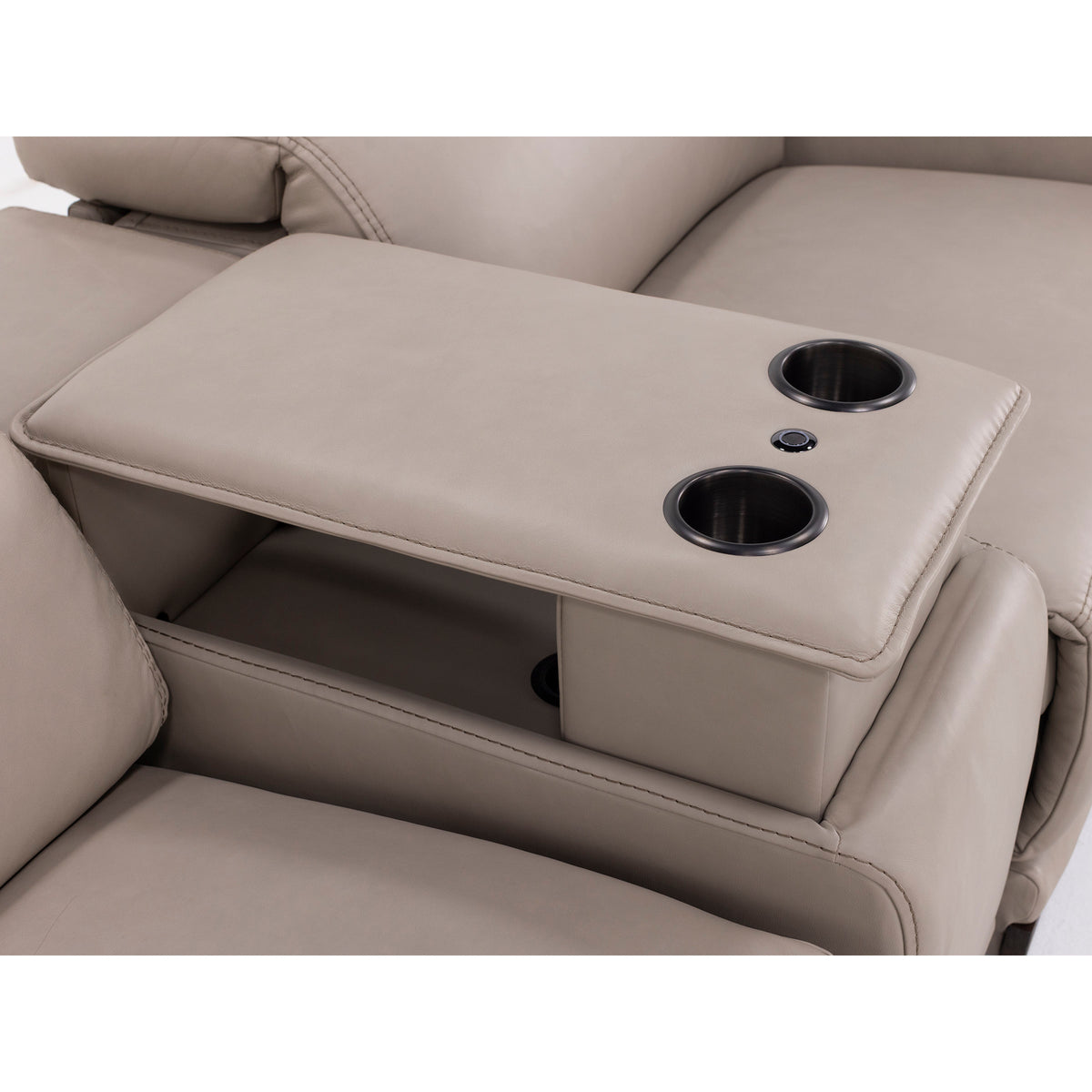 Dexter 3-Pc. Leather Power Headrest Console Reclining Loveseat