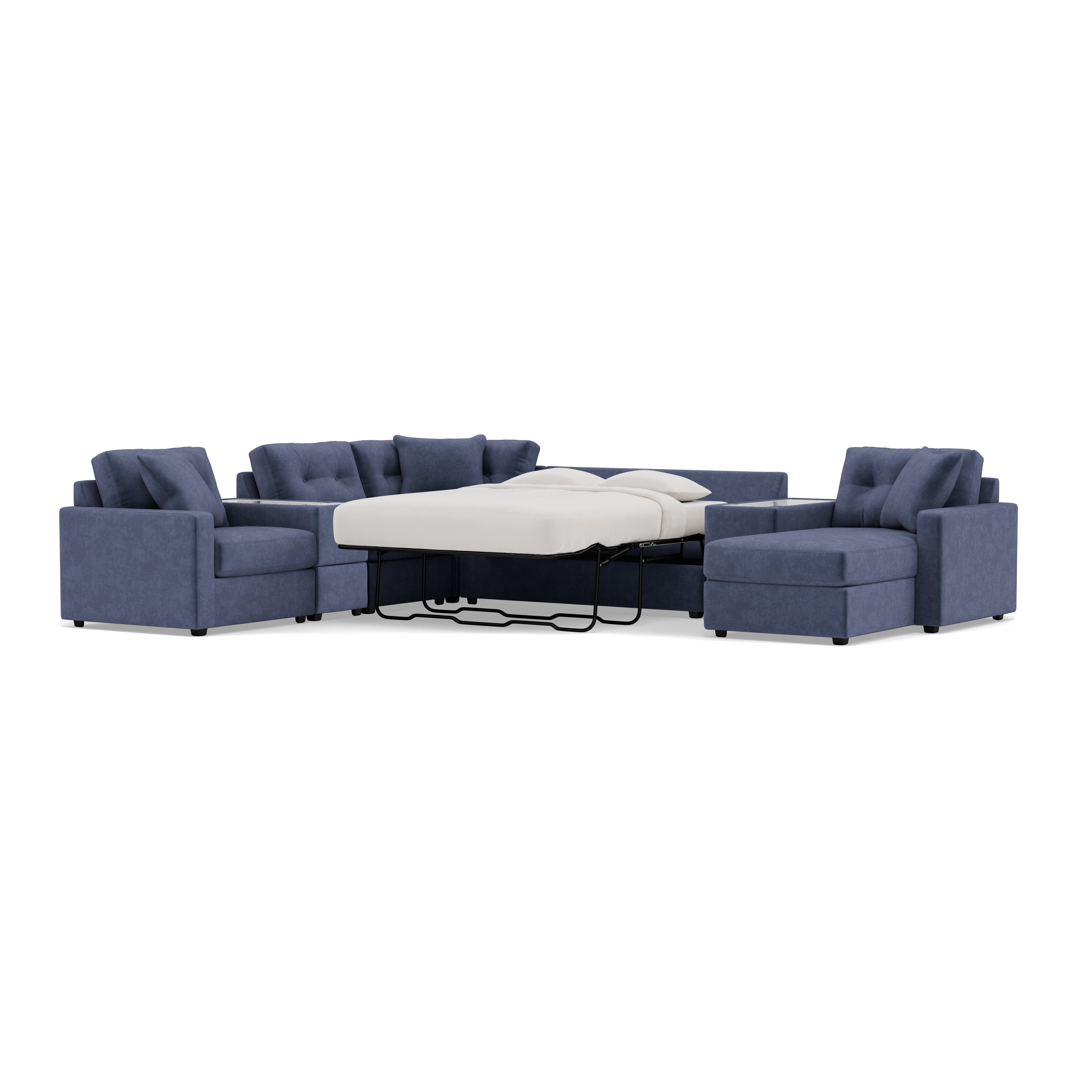 Drew & Jonathan Home Modular One 7-Pc. Wall Saver Power Reclining Sectional With Memory Foam Sleeper