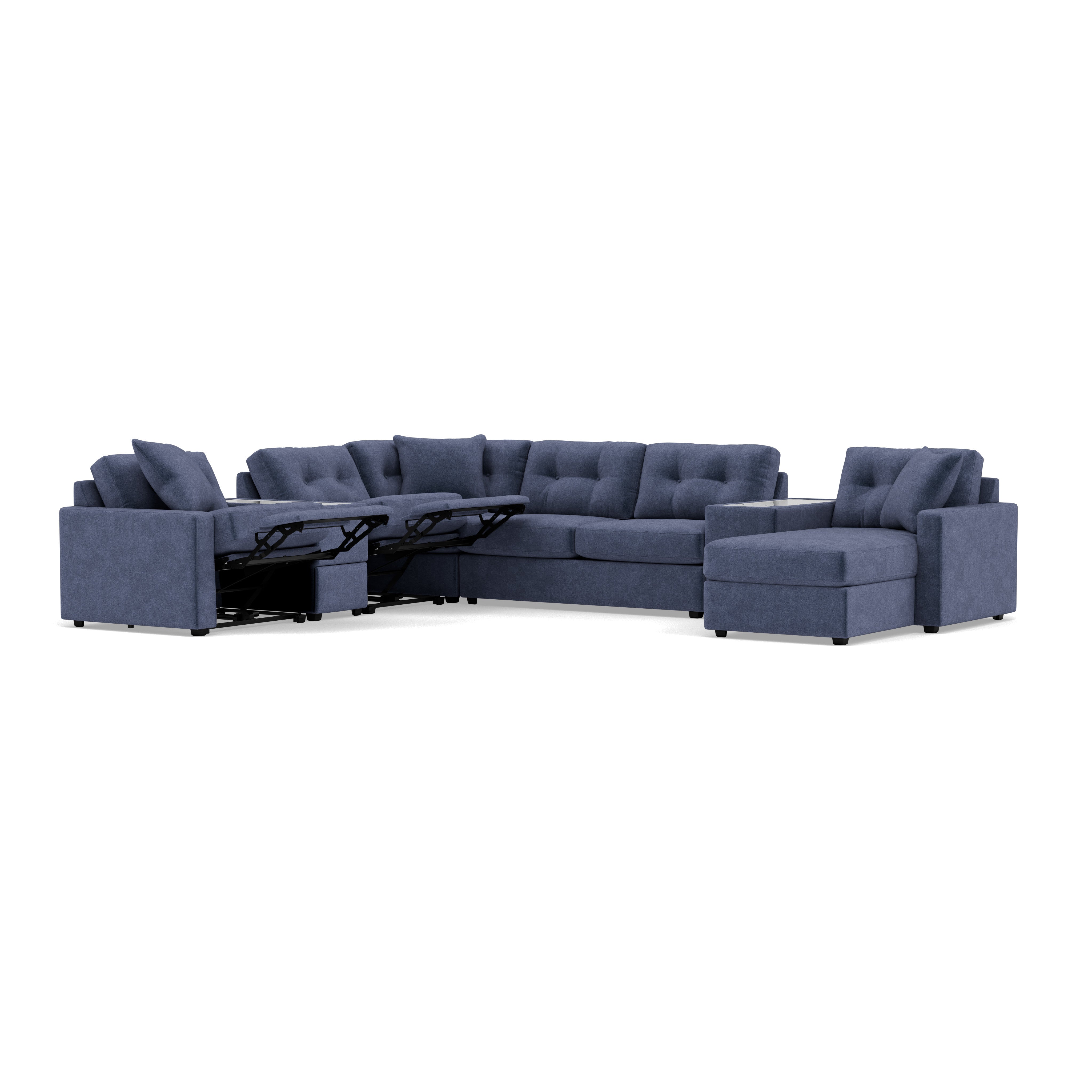 Drew & Jonathan Home Modular One 7-Pc. Wall Saver Power Reclining Sectional With Memory Foam Sleeper