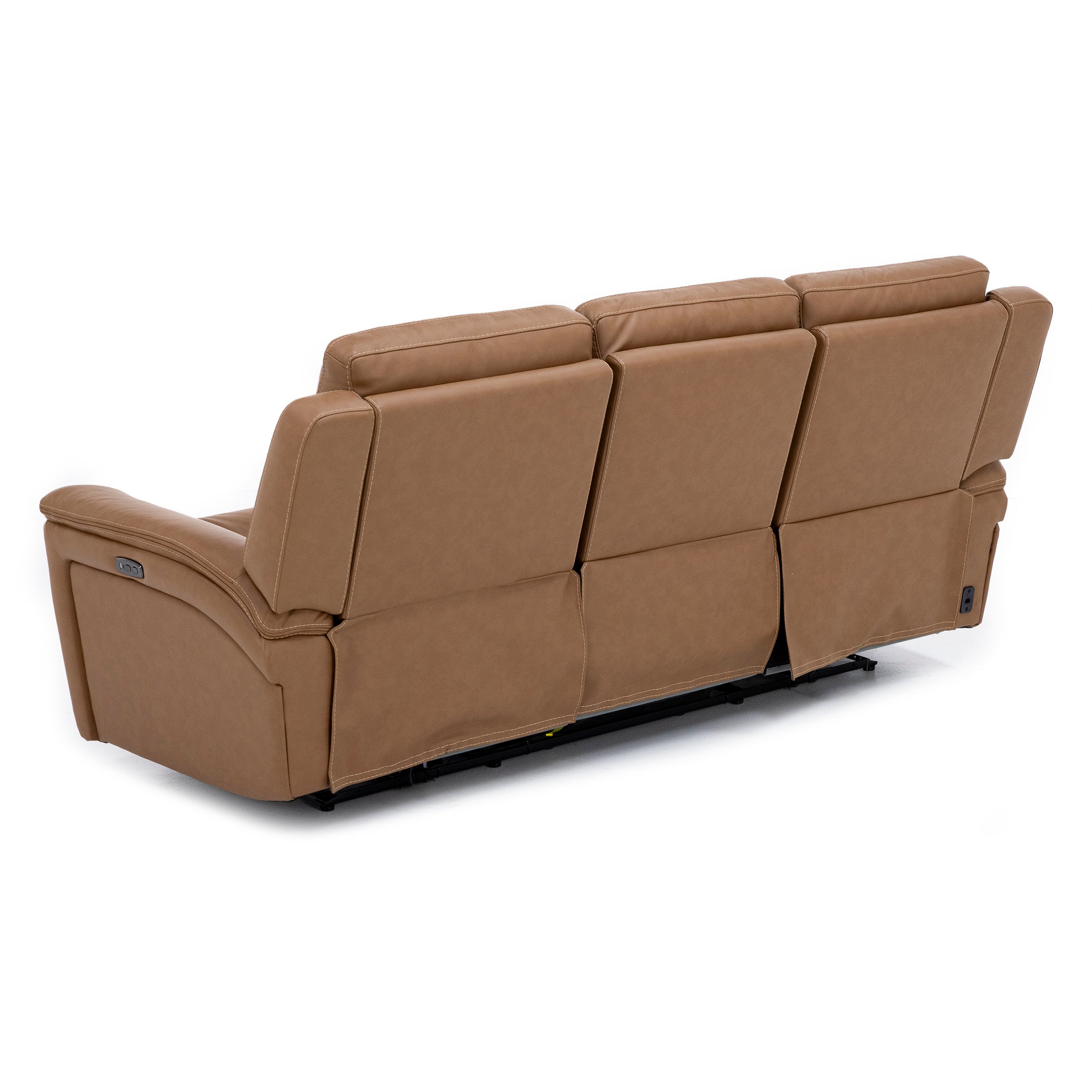 Drew & Jonathan Home Davidson Leather Power Headrest Wall Saver Reclining Sofa