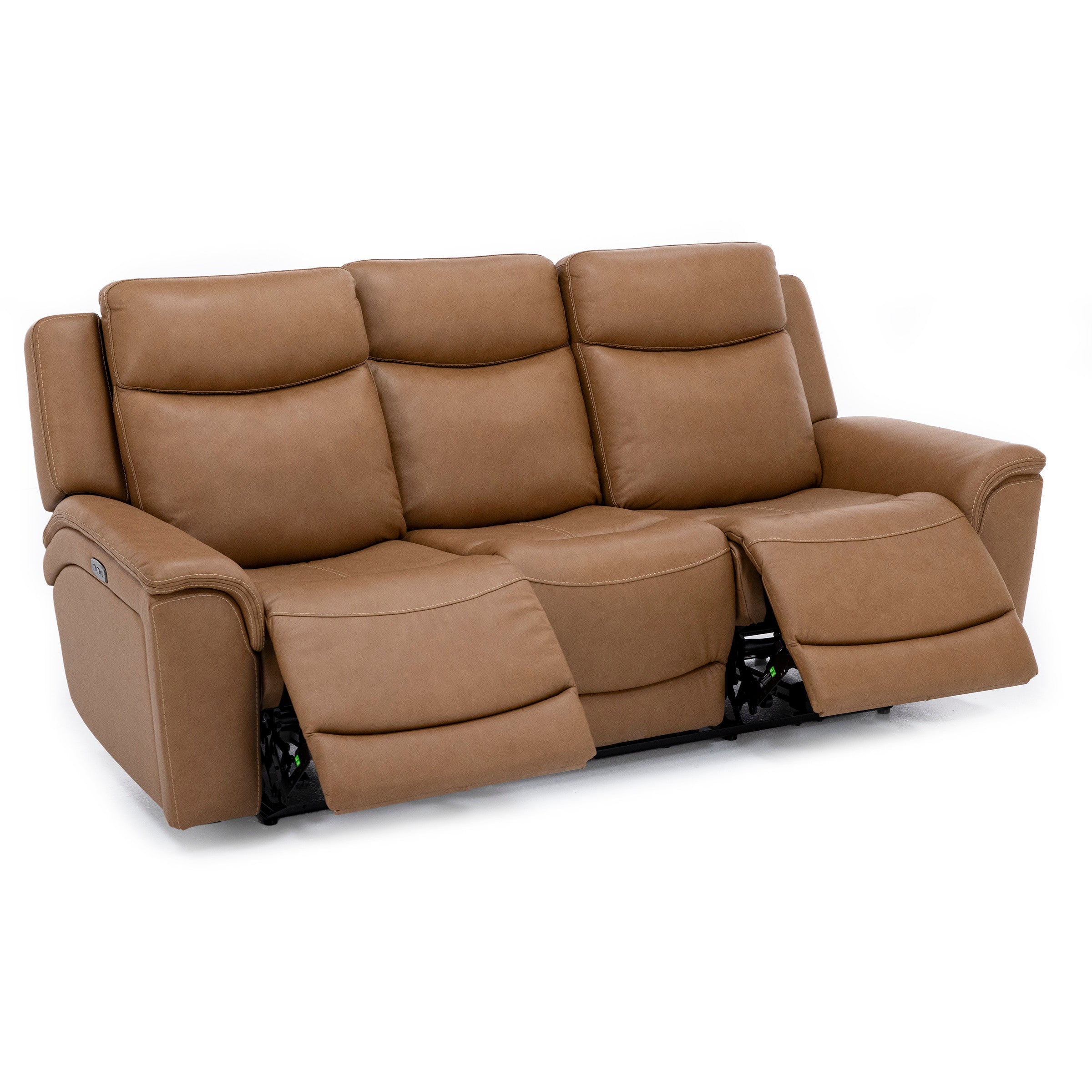 Drew & Jonathan Home Davidson Leather Power Headrest Wall Saver Reclining Sofa