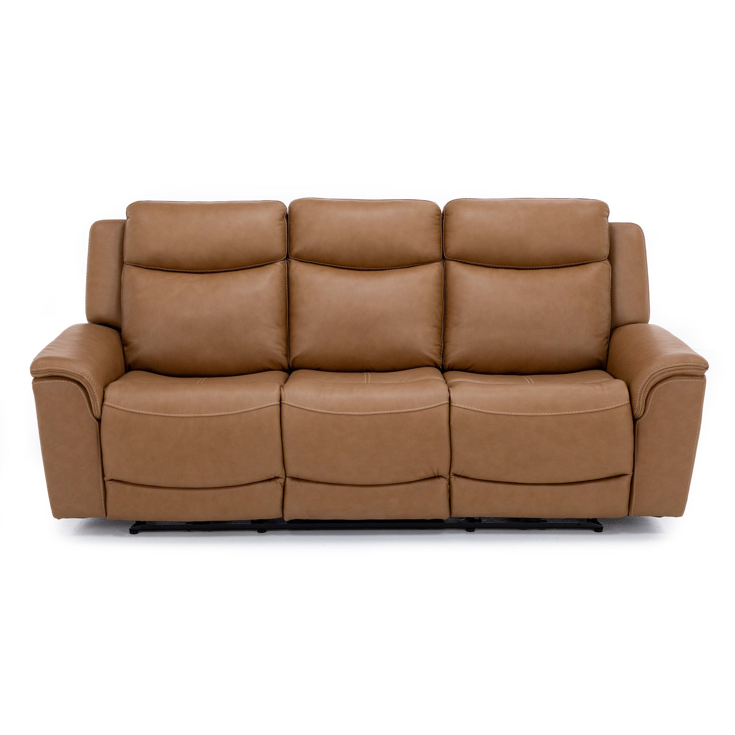 Drew & Jonathan Home Davidson Leather Power Headrest Wall Saver Reclining Sofa