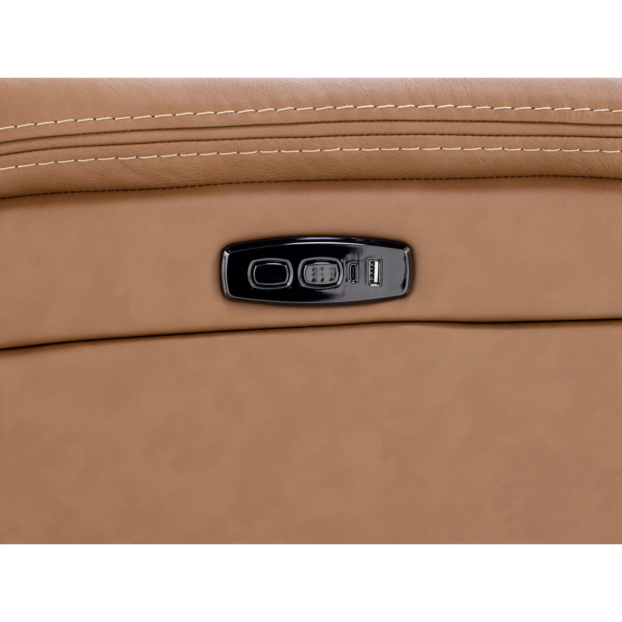Drew & Jonathan Home Davidson Leather Power Headrest Wall Saver Reclining Sofa