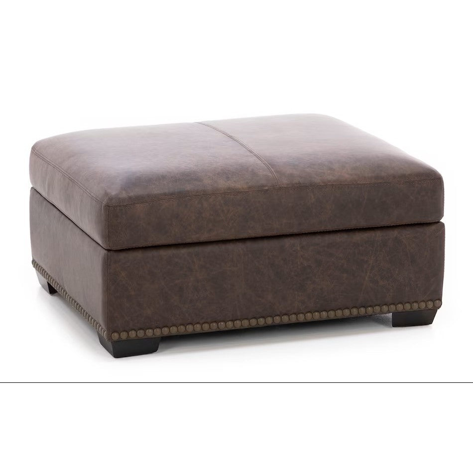 Milo Leather Storage Cocktail Ottoman
