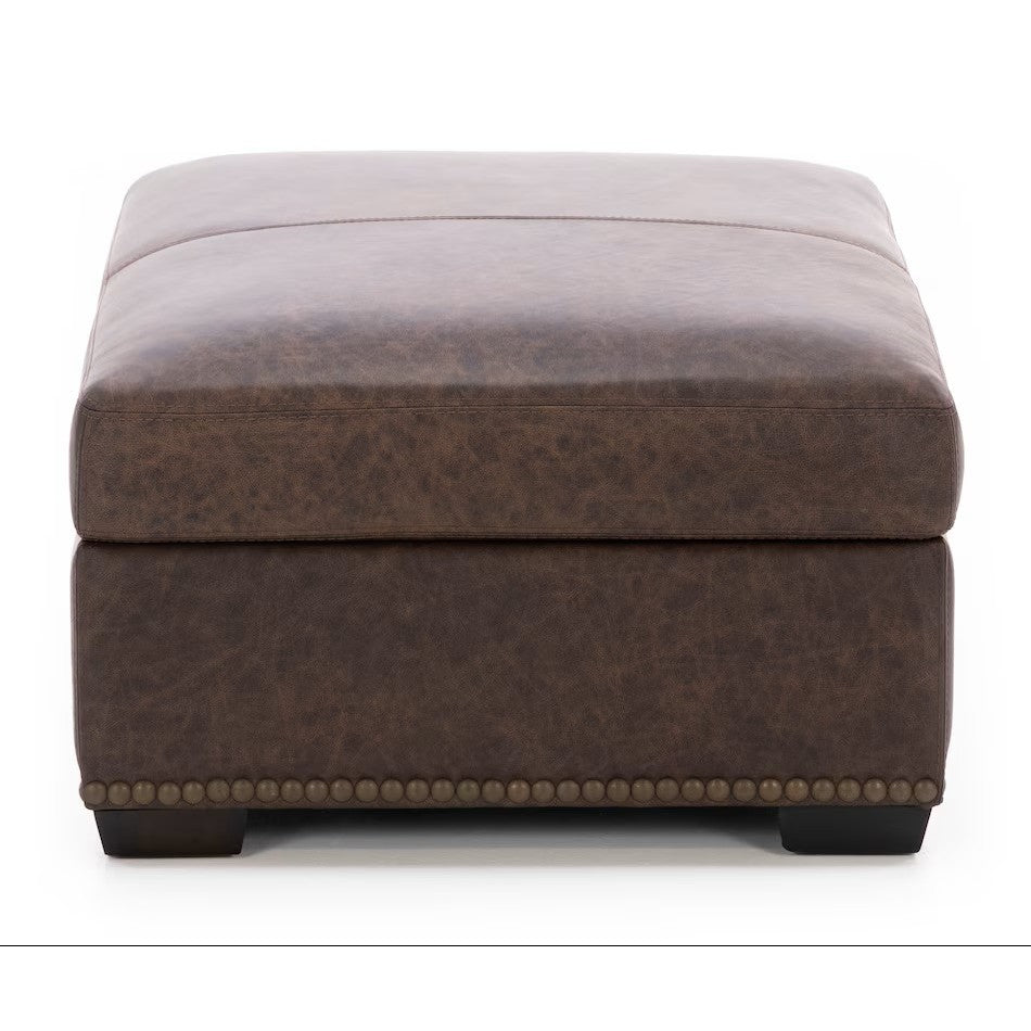 Milo Leather Storage Cocktail Ottoman