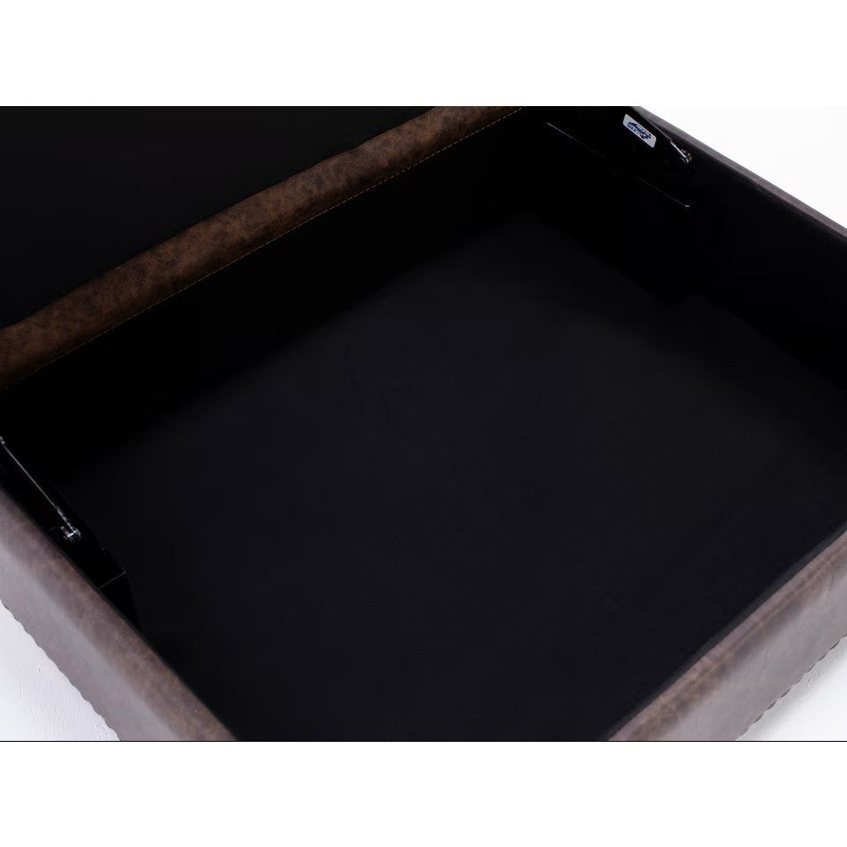Milo Leather Storage Cocktail Ottoman