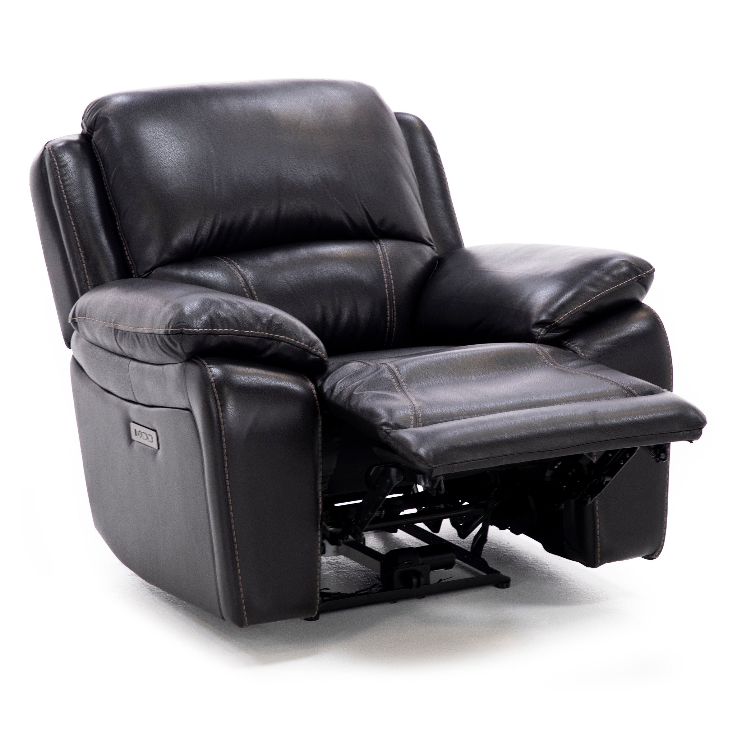 Laredo 4 Leather Power Headrest Power Recliner in Blackberry