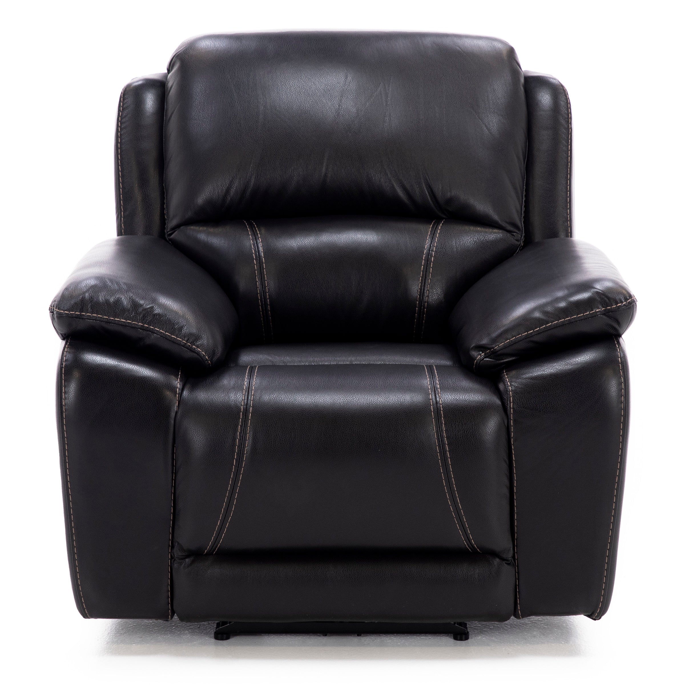 Laredo 4 Leather Power Headrest Power Recliner in Blackberry