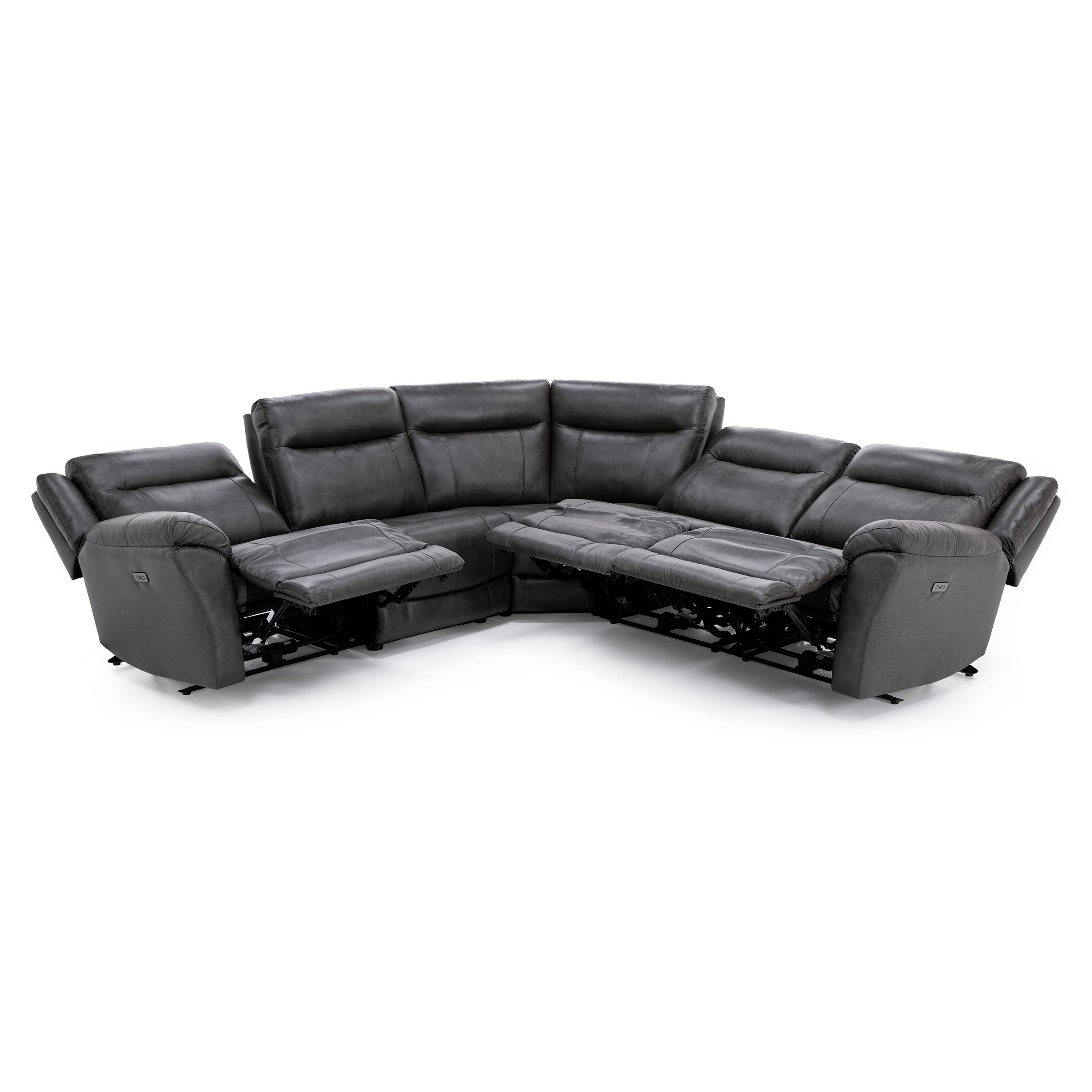 Madrid 5-Pc. Leather Power Reclining Wall Saver Modular