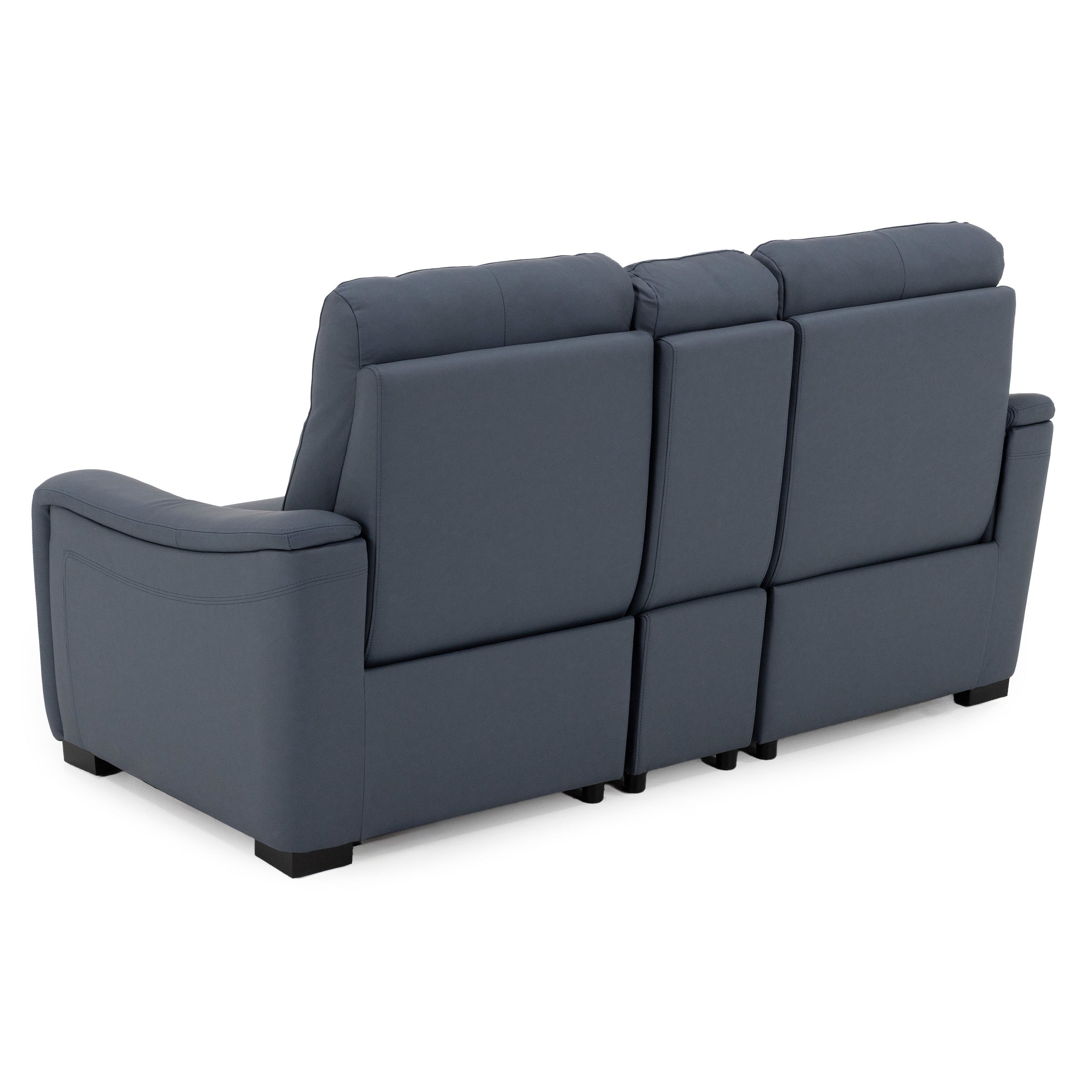 Kaden 3-Pc. Leather Power Headrest Reclining Console Loveseat